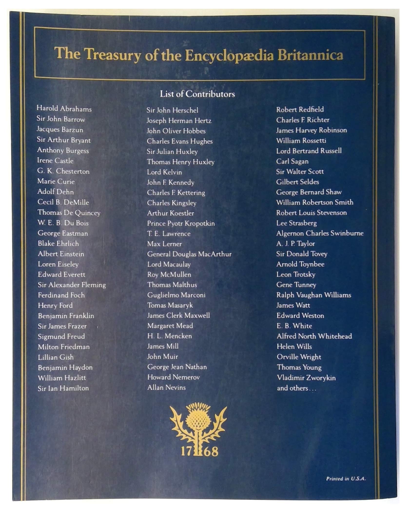 The Treasury Of The Encyclopaedia Britannica,New