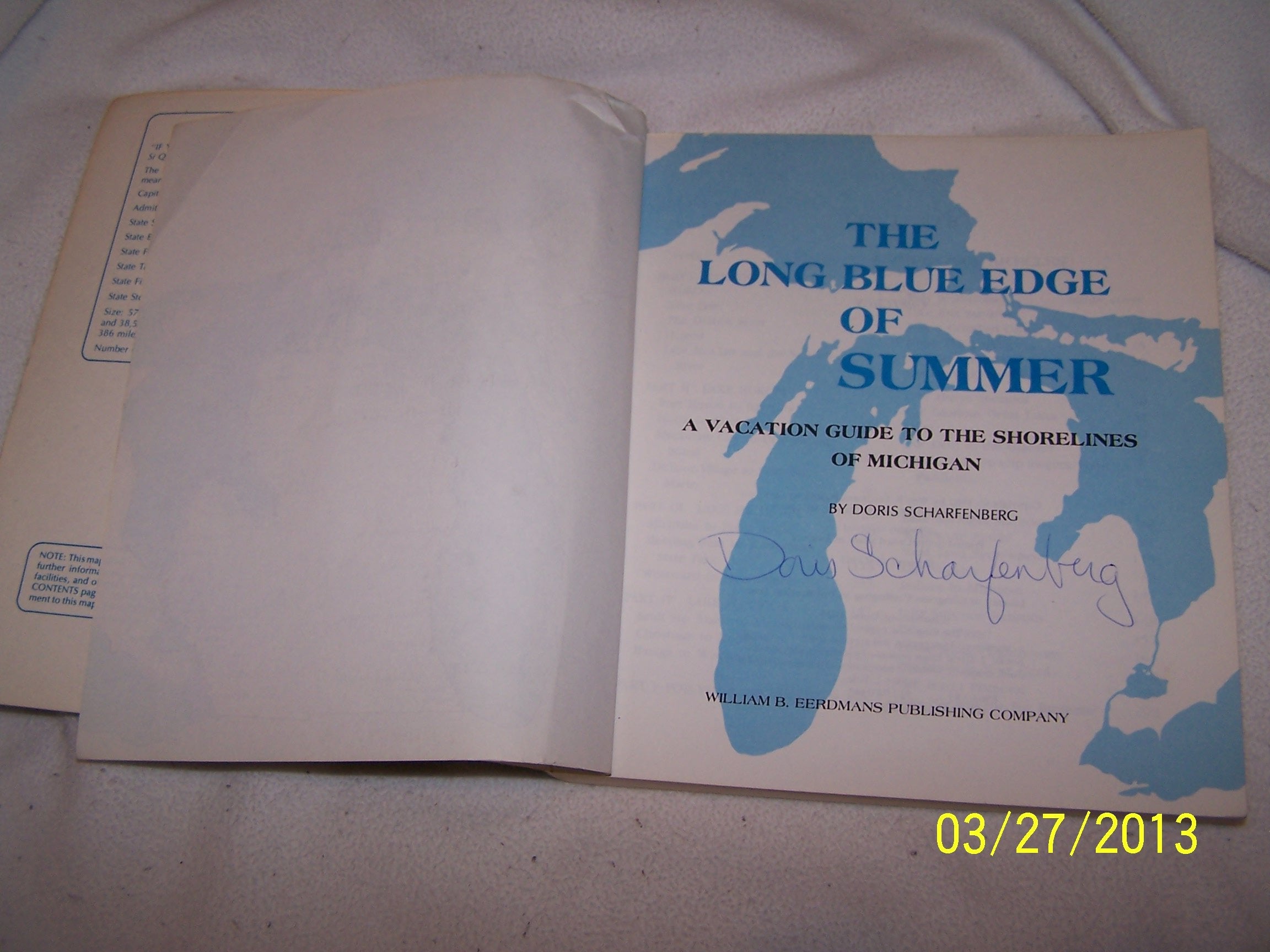 The long blue edge of summer: A vacation guide to the shorelines of Michigan,Used