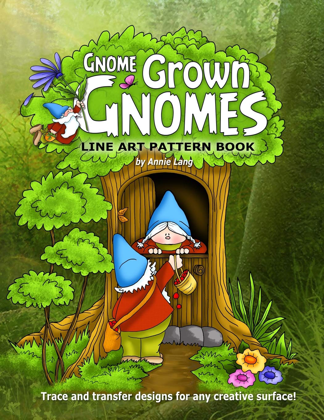 Gnome Grown Gnomes: Line Art Pattern Book,Used