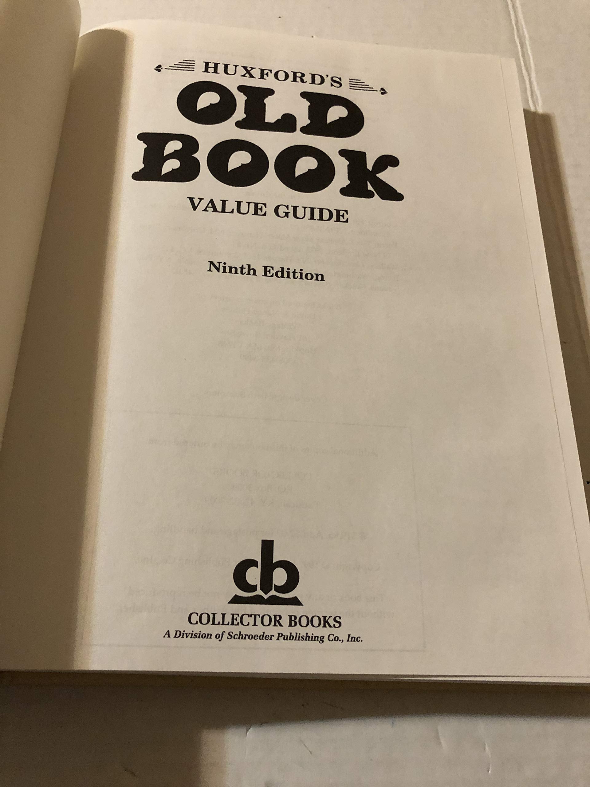 Huxford's Old Book Value Guide (9th ed),Used