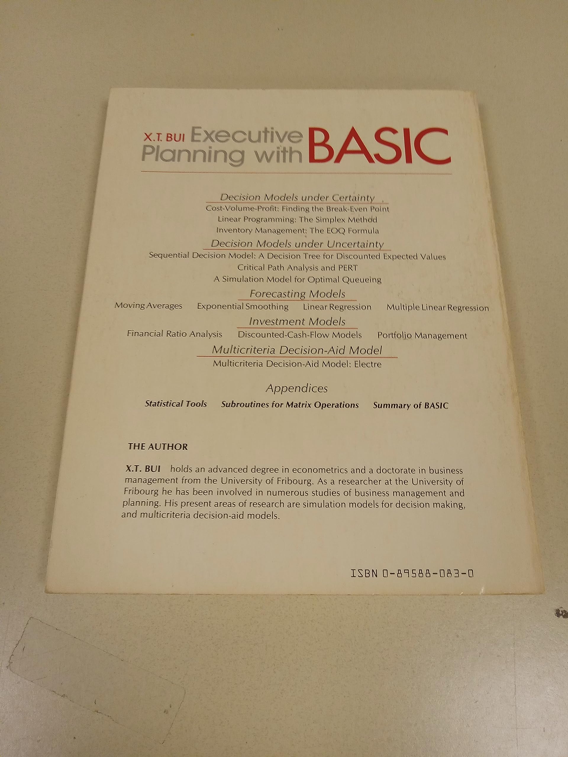 Executive Planning with Basic,Used