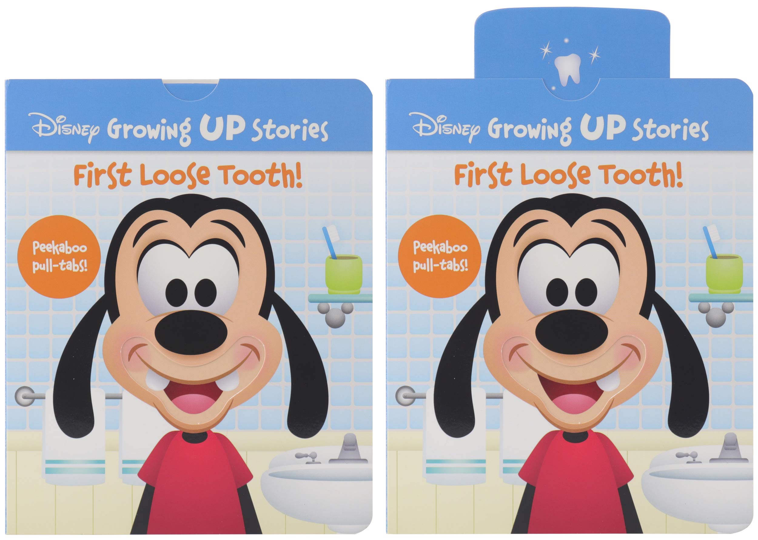 Disney Growing Up Stories with Goofy  First Loose Tooth!  Peekaboo PullTabs Included!  PI Kids,Used