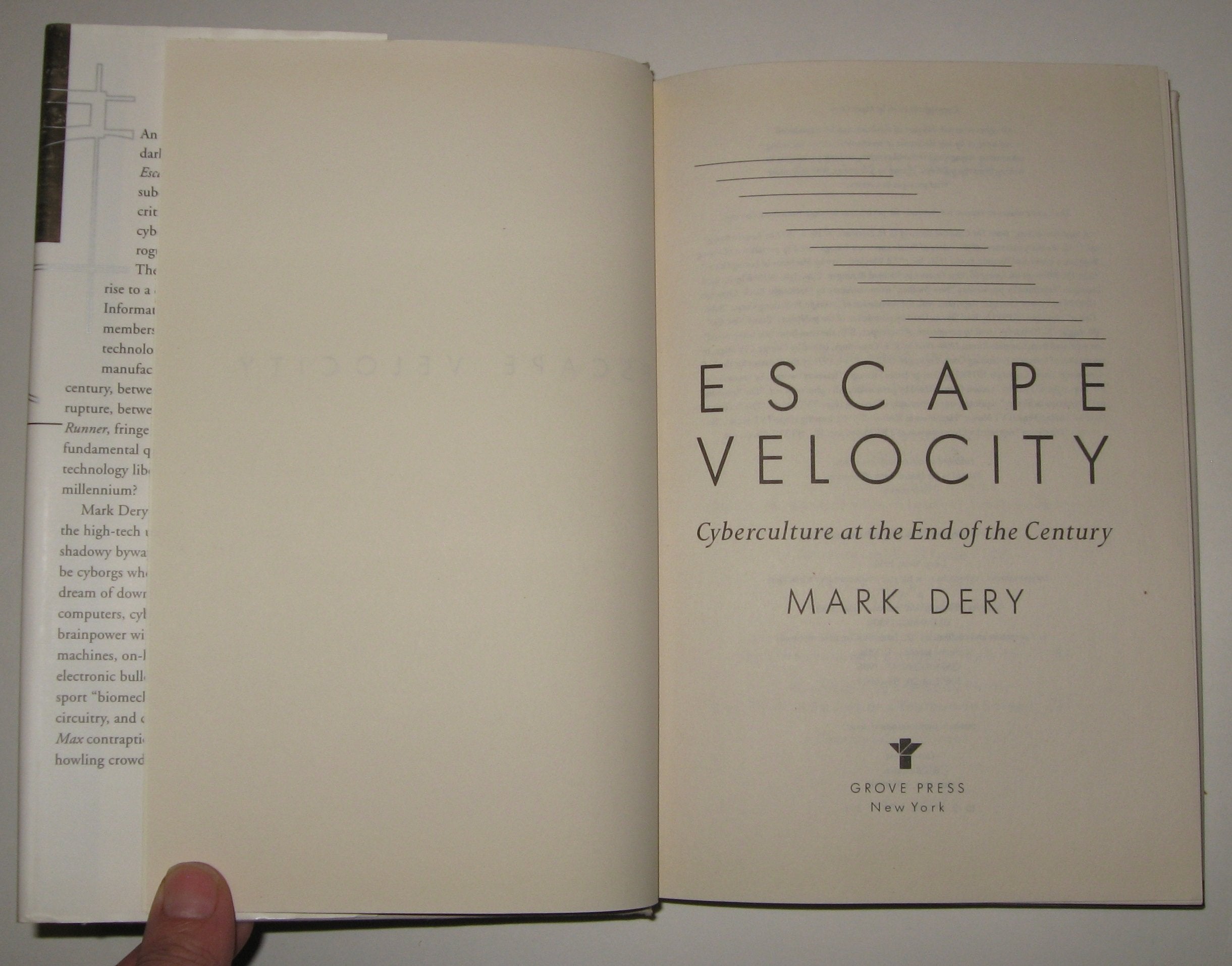 Escape Velocity: Cyberculture at the End of the Century,Used