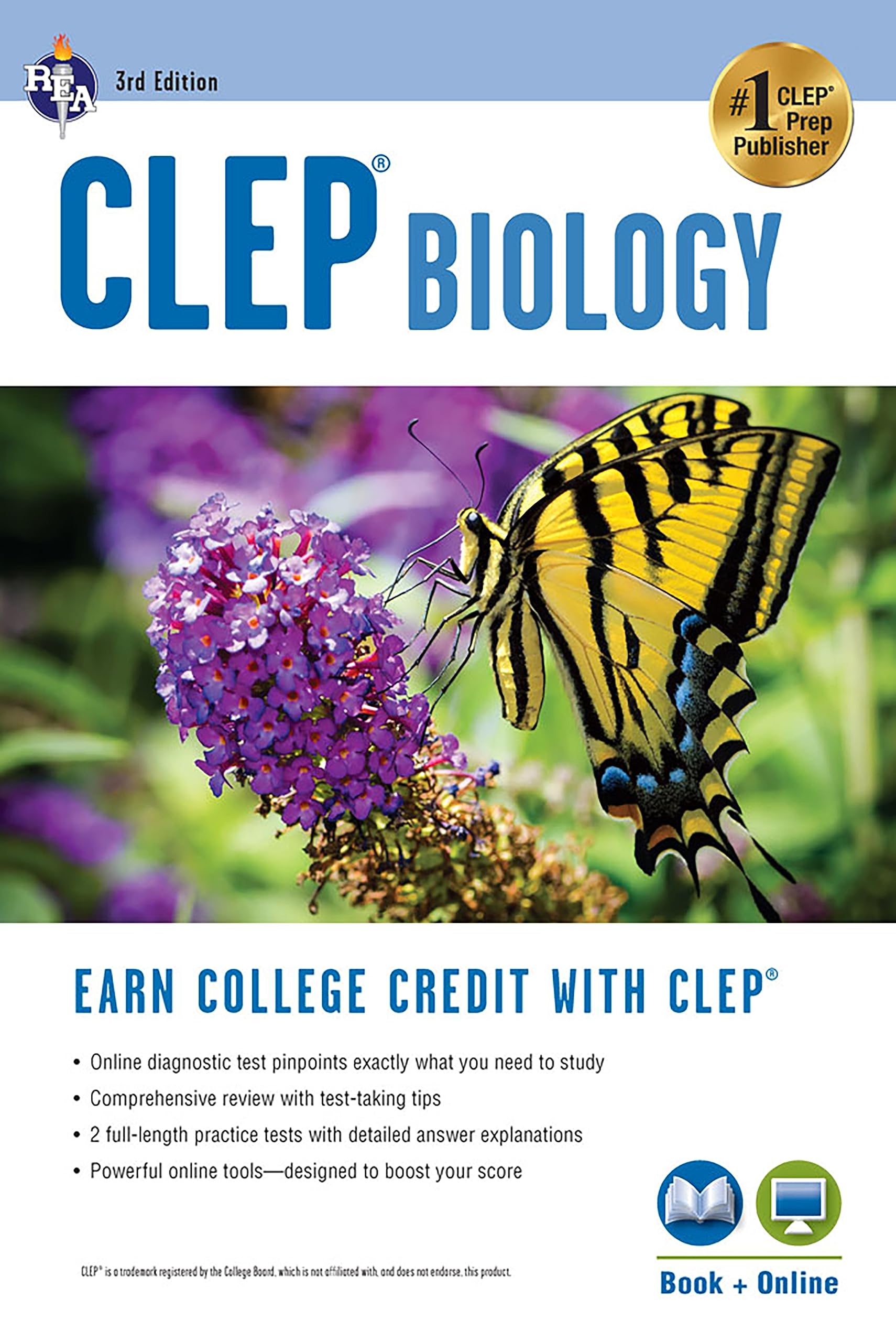 CLEP Biology Book + Online (CLEP Test Preparation),Used