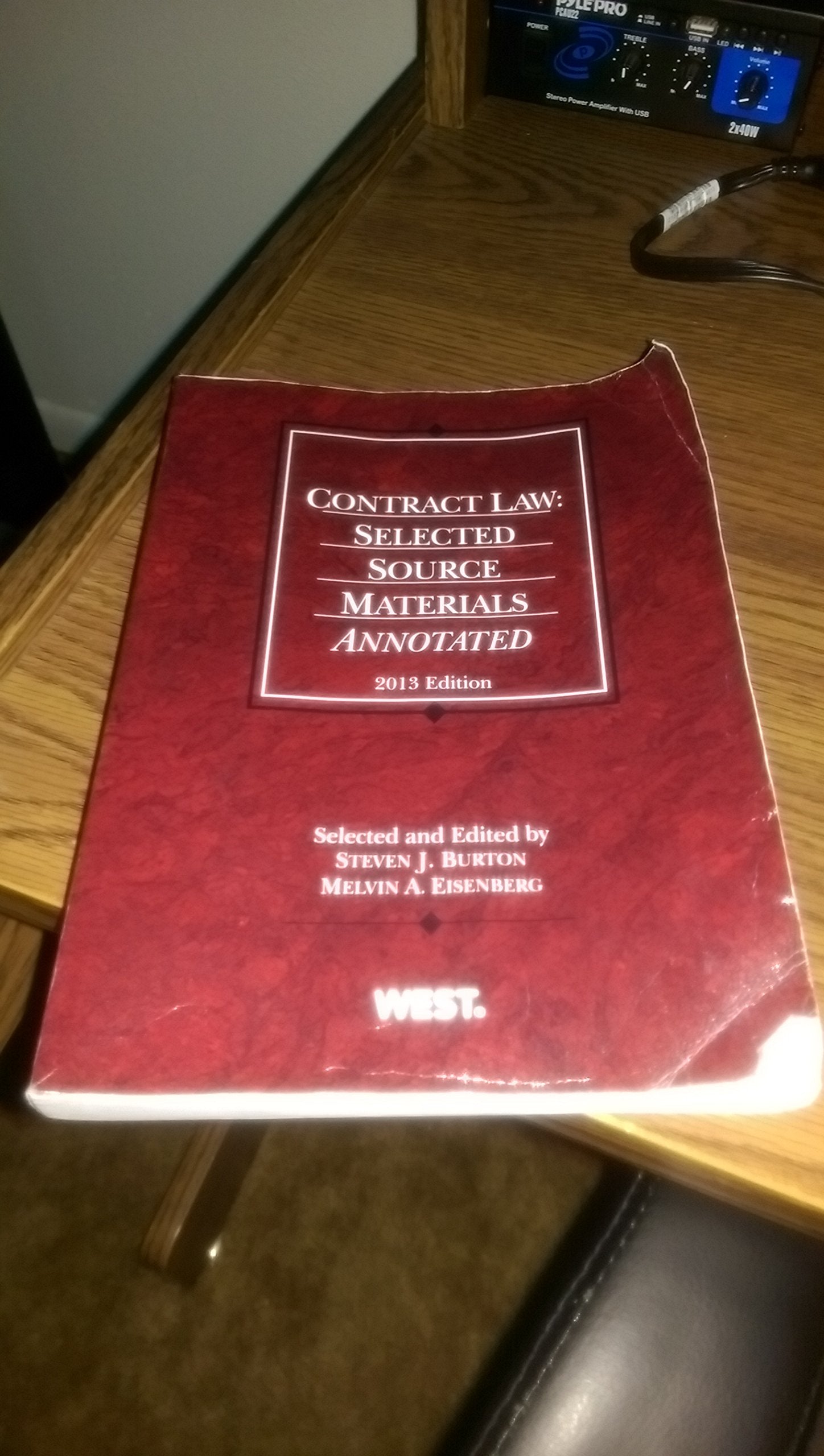 Contract Law: Selected Source Materials Annotated, 2013 (Selected Statutes),Used