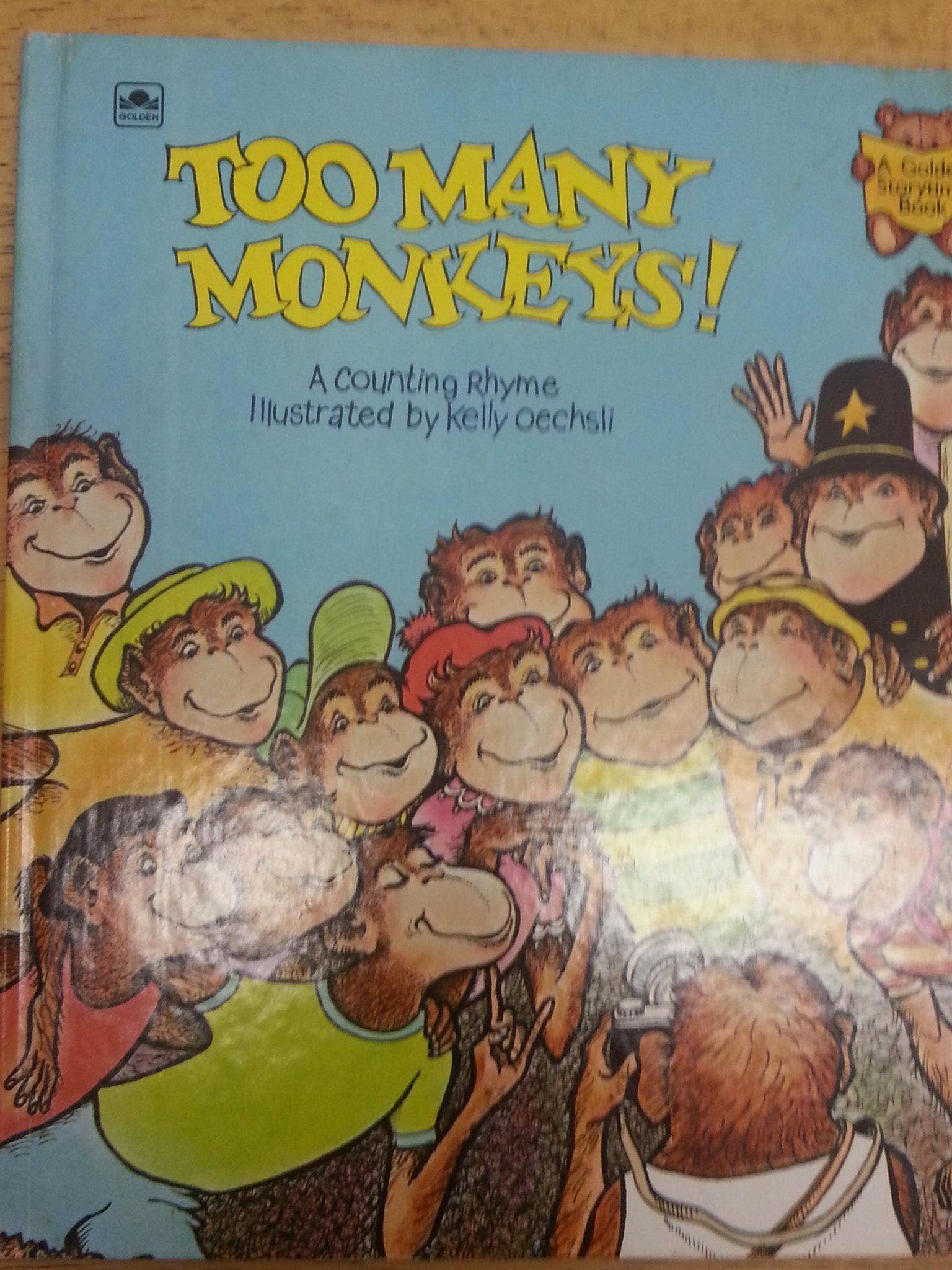 Too Many Monkeys: A Counting Rhyme (Golden Storytime Book),Used