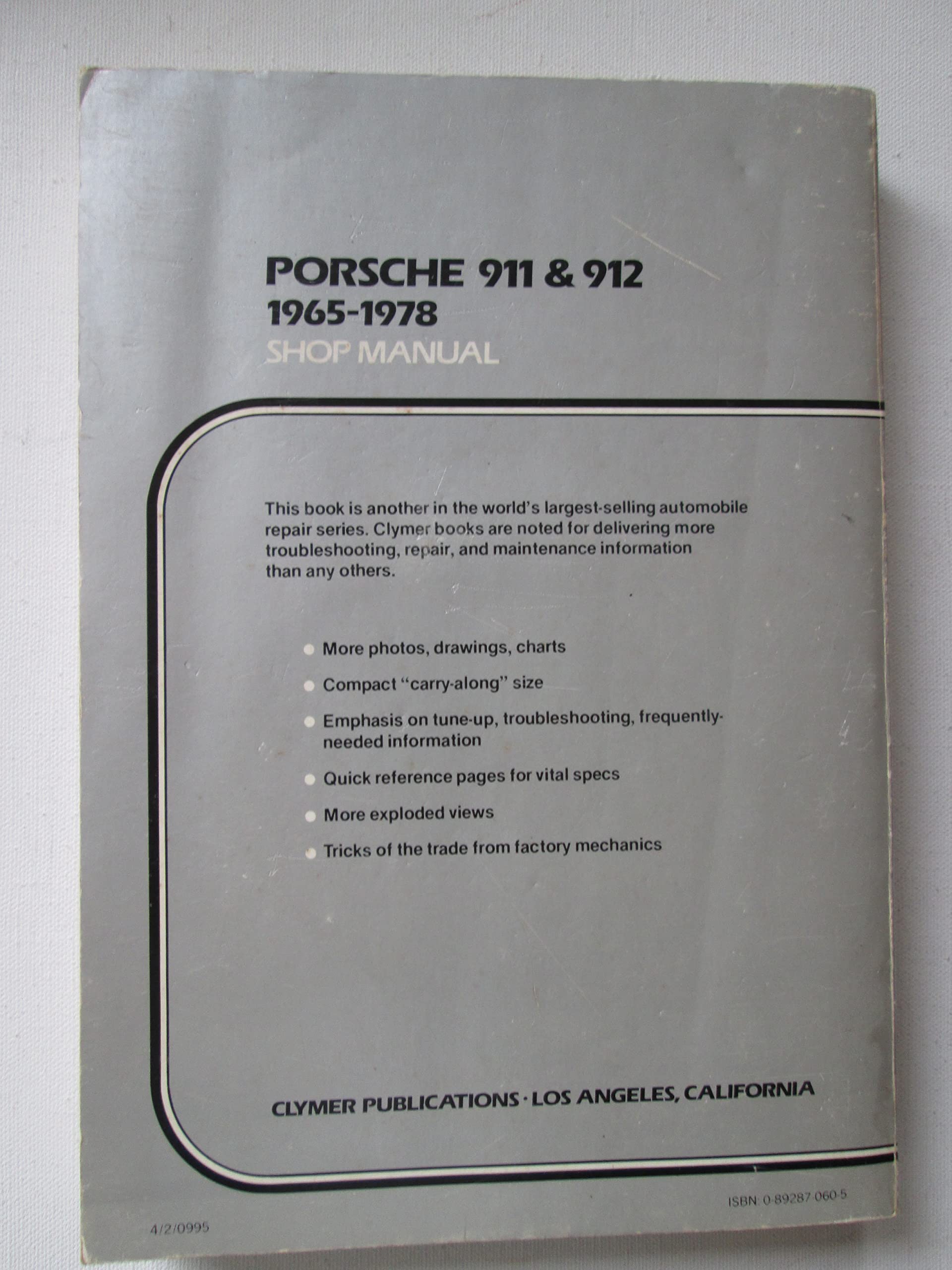 Porsche 911, 19651985 Shop Manual,Used