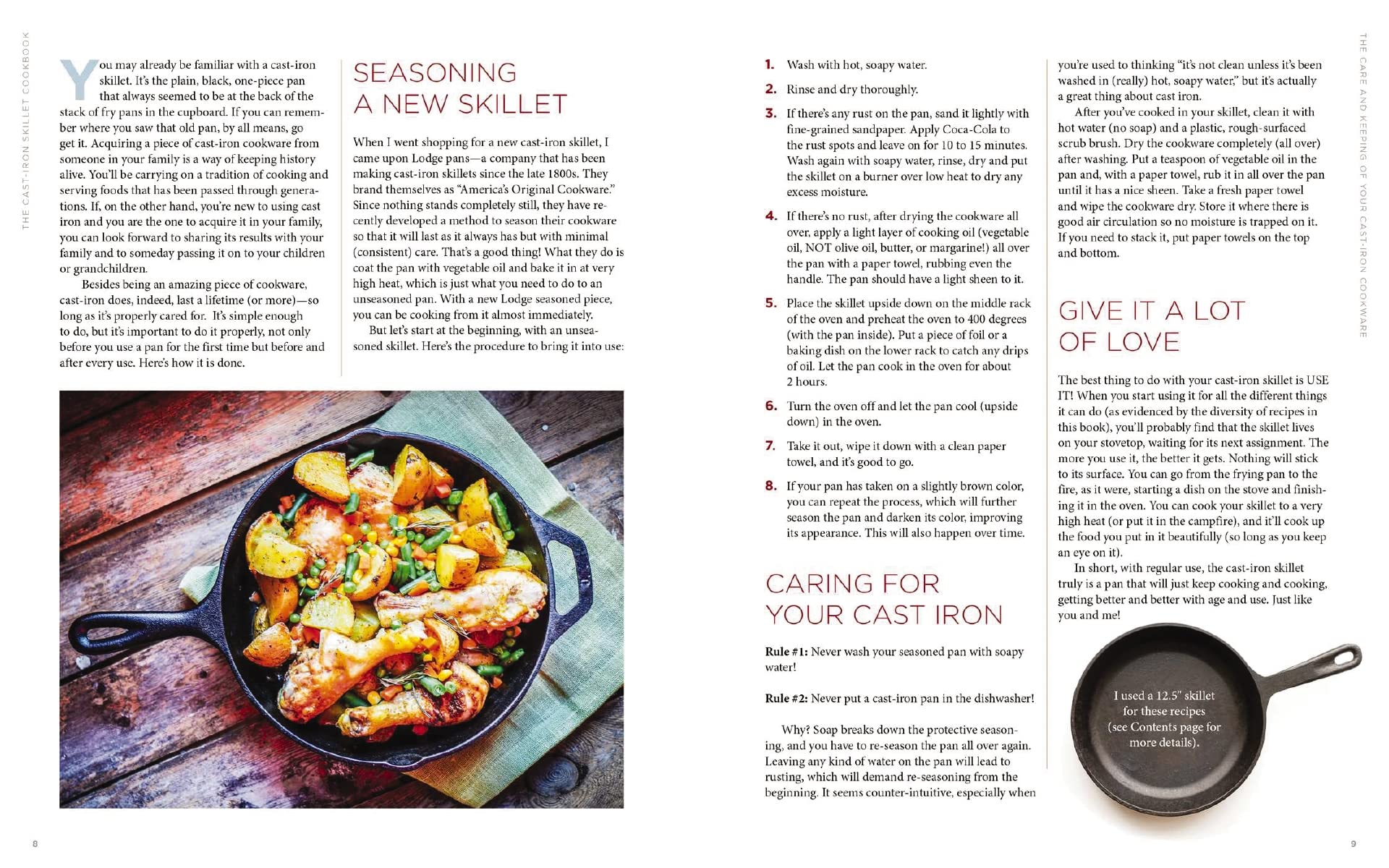 The Cast Iron Skillet Cookbook: A Collection of Over 200 Delicious Recipes for Every Kitchen,Used