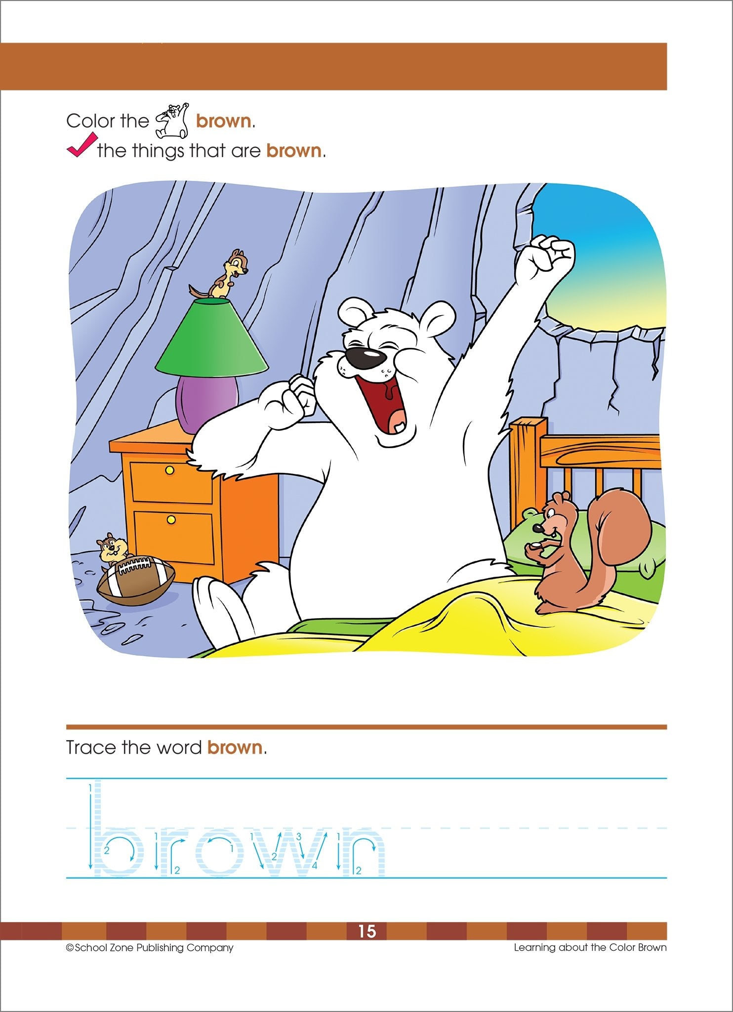 School Zone Colors & Shapes Workbook 64 Pages, Ages 3 To 5, Preschool, Kindergarten, Color Names, Patterns, Tracing, Object ,Used
