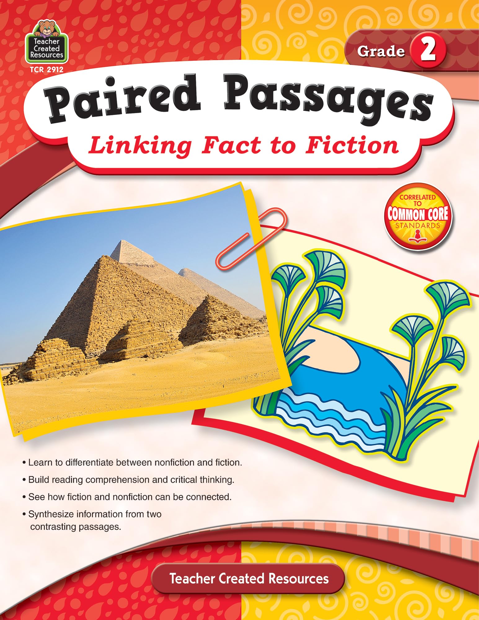 Teacher Created Resources Paired Passages: Linking Fact to Fiction Book, Grade 2,Used