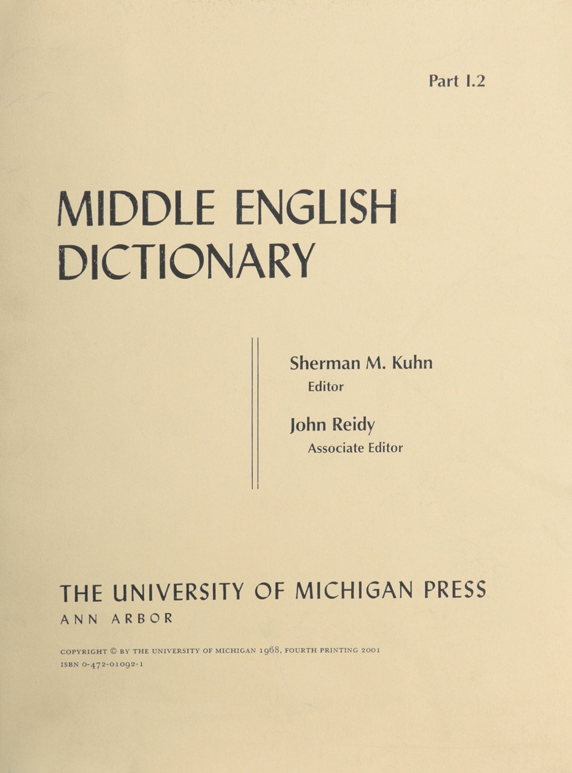Middle English Dictionary (Volume I.2),Used