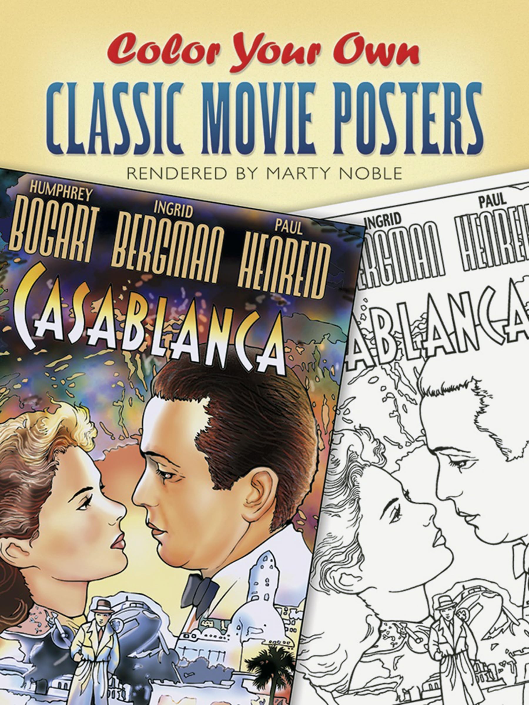 Color Your Own Classic Movie Posters (Dover Art Masterpieces To Color),Used