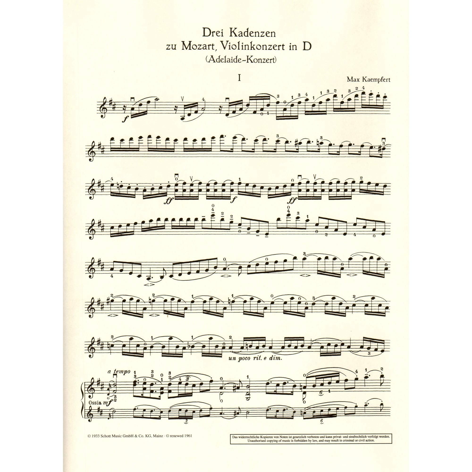 Concerto in D Major, KV. 294a: