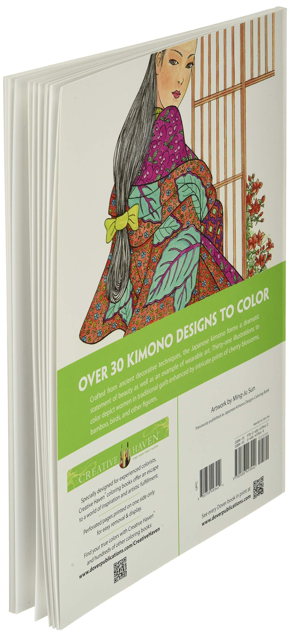 Creative Haven Japanese Kimono Designs Coloring Book: Relax & Unwind With 31 Stressrelieving Illustrations (Adult Coloring Book,Used