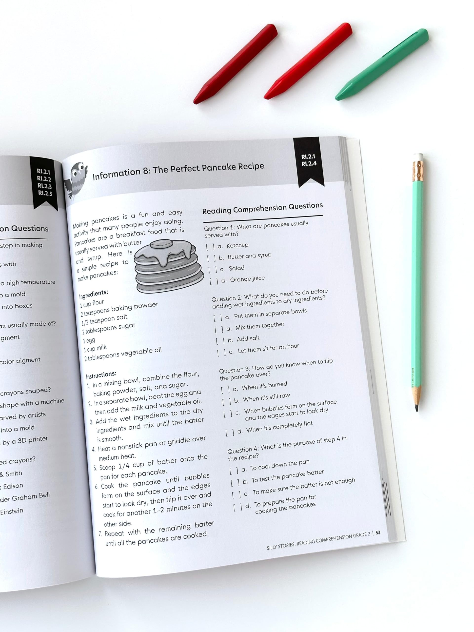 The 2nd Grade Reading Comprehension Workbook for Kids: Silly and Engaging Stories, Biographies, Poetry and Informational Text to,Used