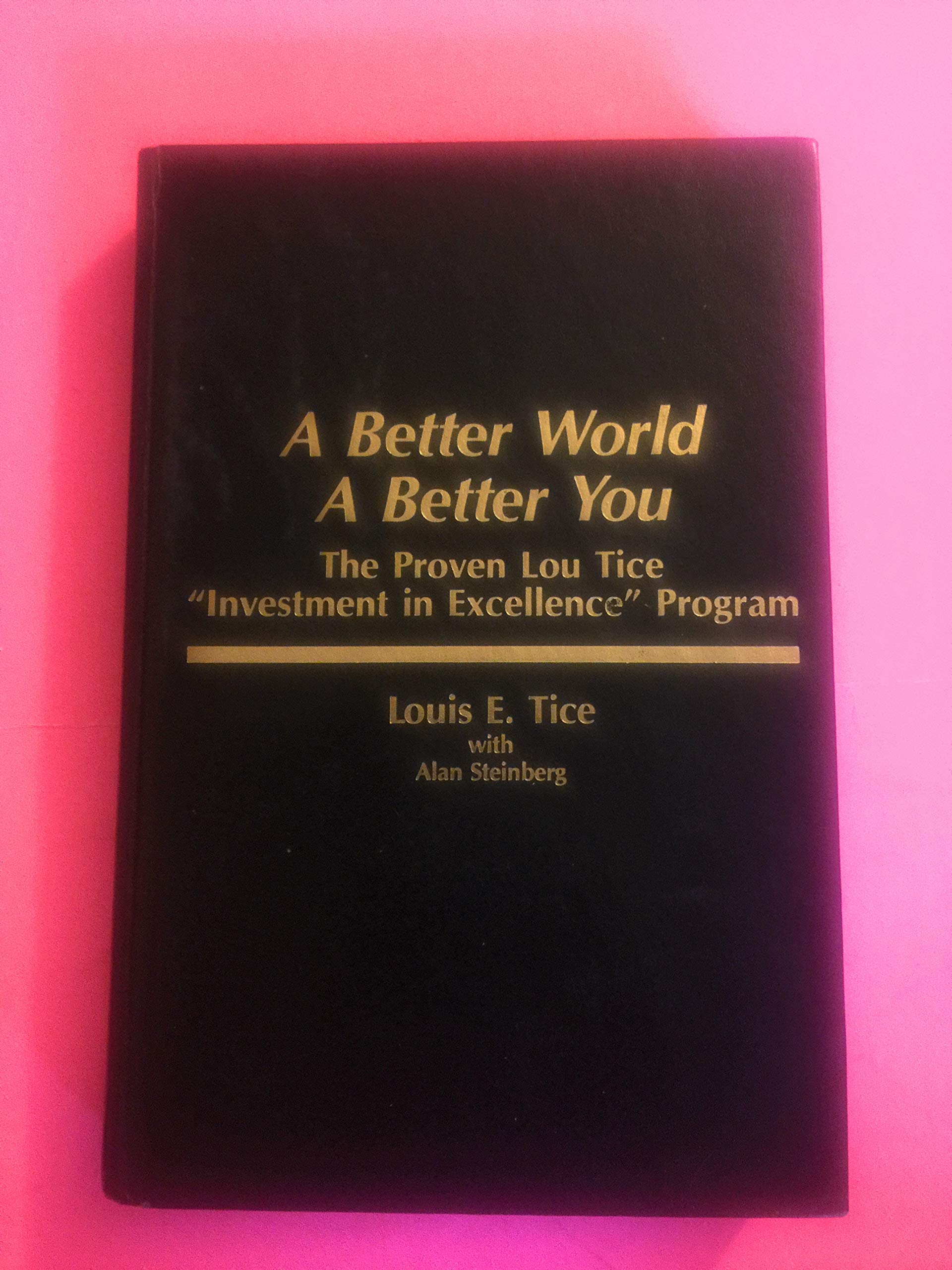 A Better World, a Better You: The Proven Lou Tice 'Investment in Excellence' Program,Used