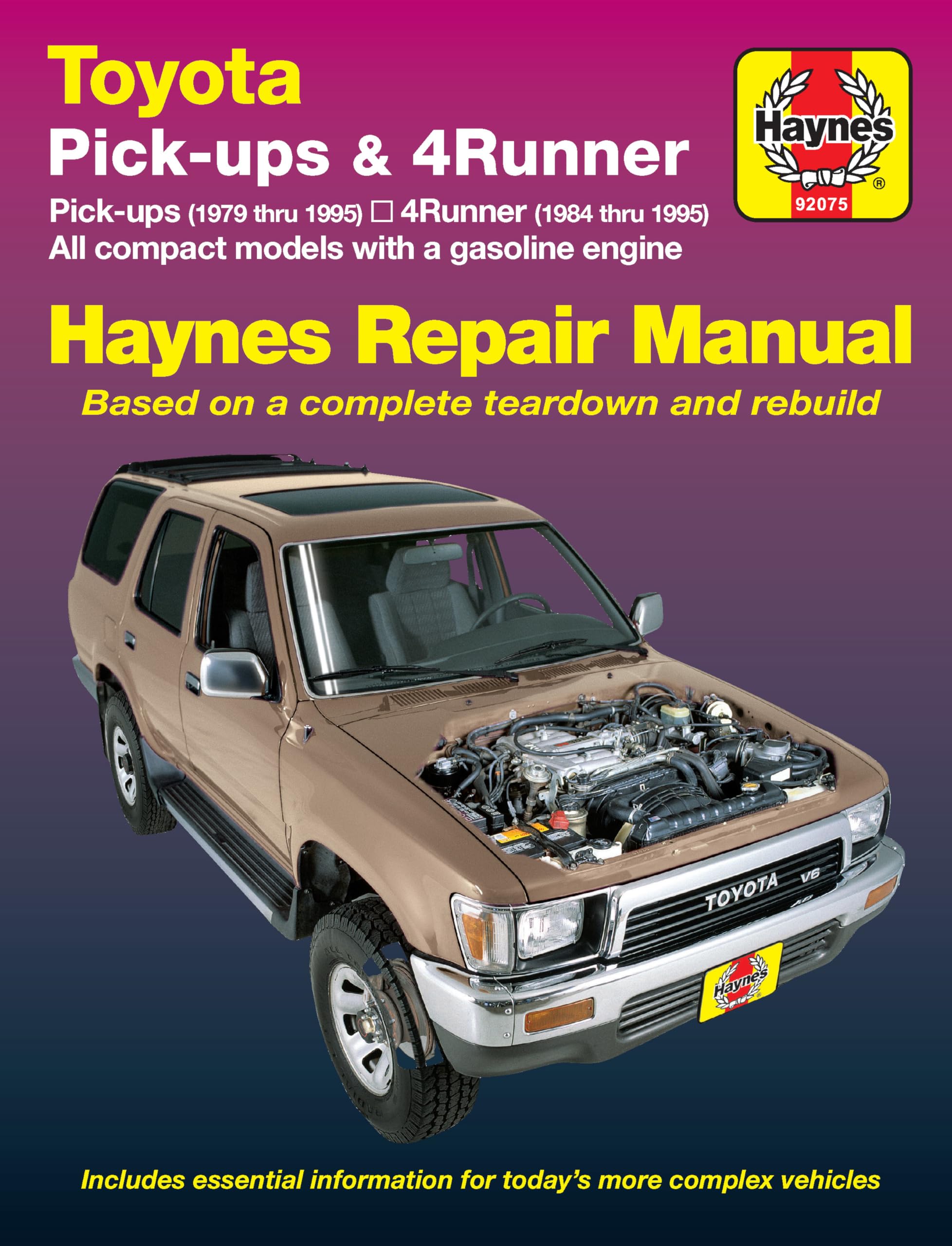 Toyota Pickups (7995), 4Runner (8495) & SR5 Pickup (7995) Haynes Repair Manual (Does not include information specific to di,New