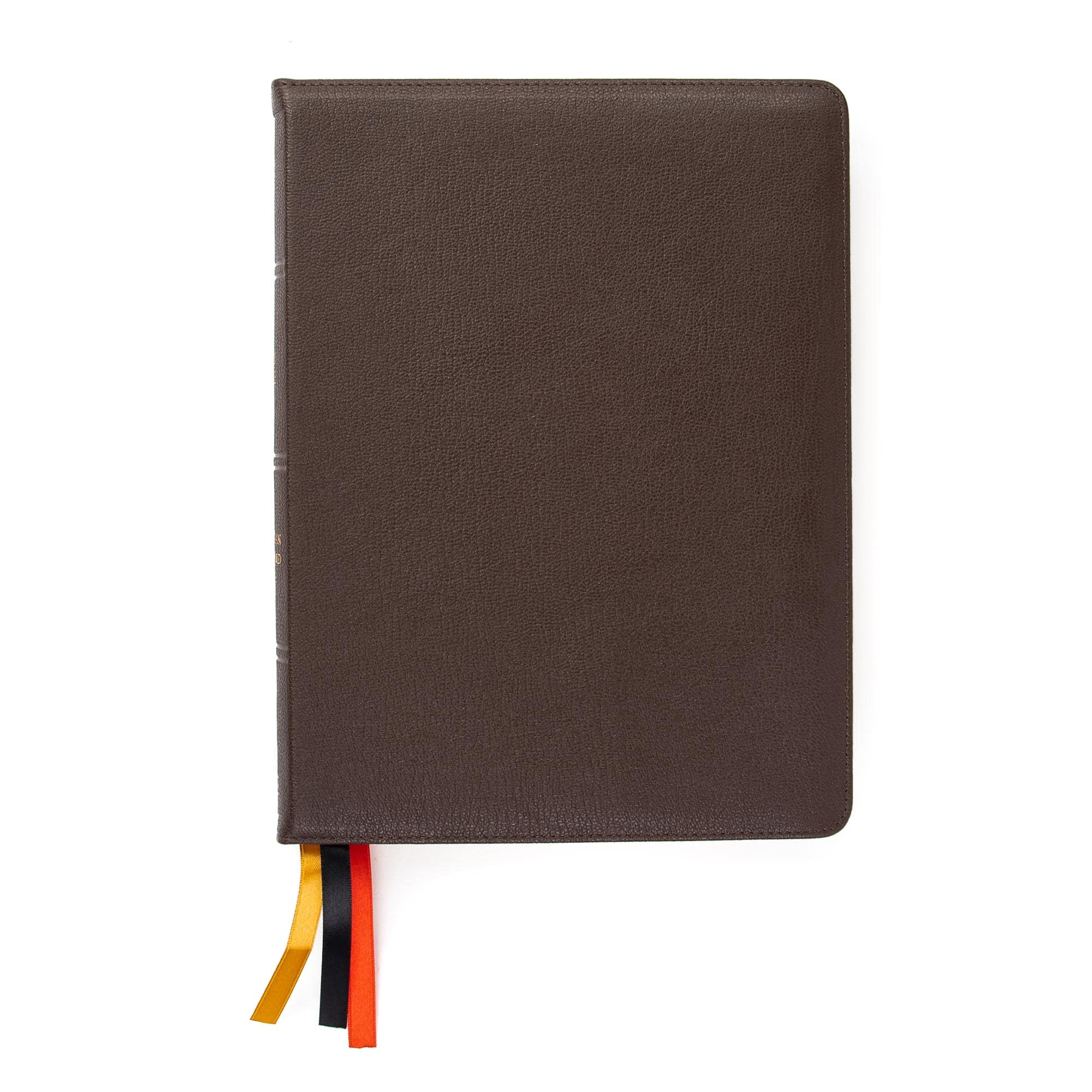 Csb Versebyverse Reference Bible, Holman Handcrafted Collection, Brown Premium Goatskin, Black Letter, Presentation Page, Cros