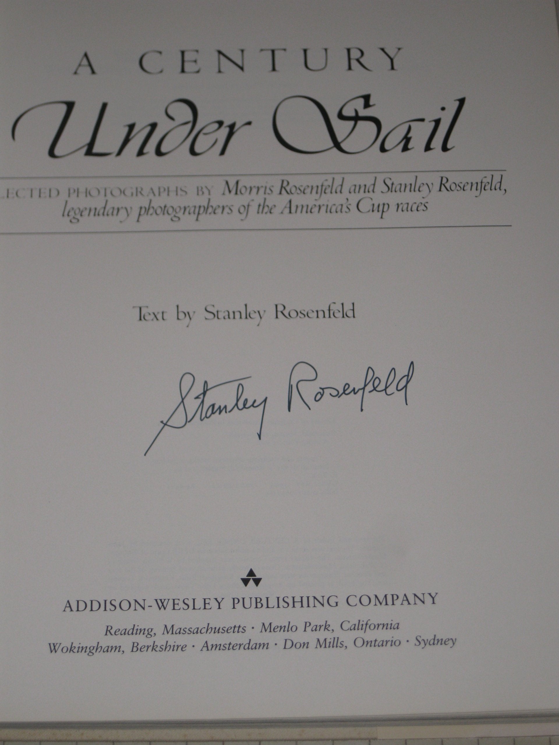 A Century Under Sail: Selected photographs,Used