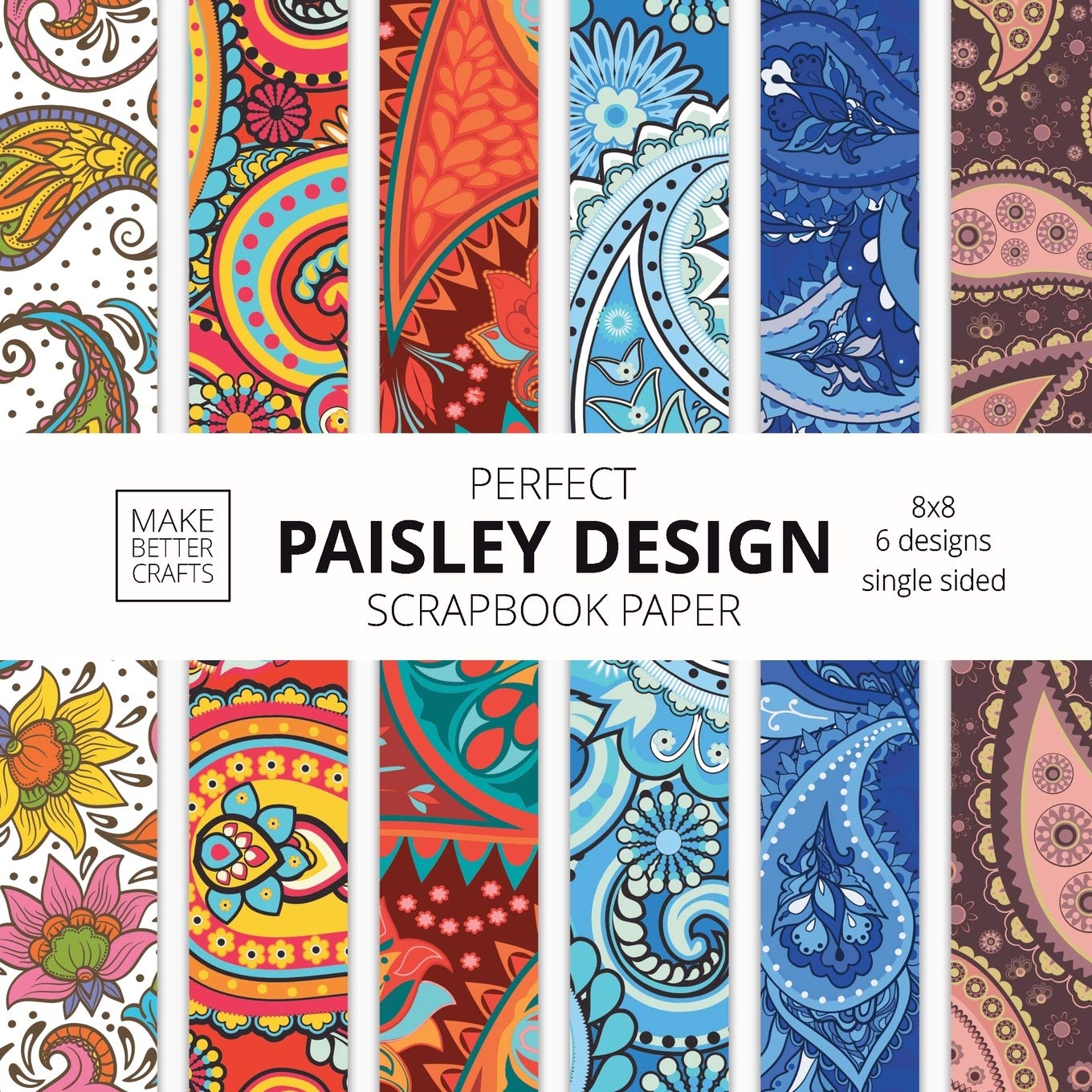 Perfect Paisley Design Scrapbook Paper: 8x8 Paisley Pattern Designer Paper for Decorative Art, DIY Projects, Homemade Crafts, Cu,Used