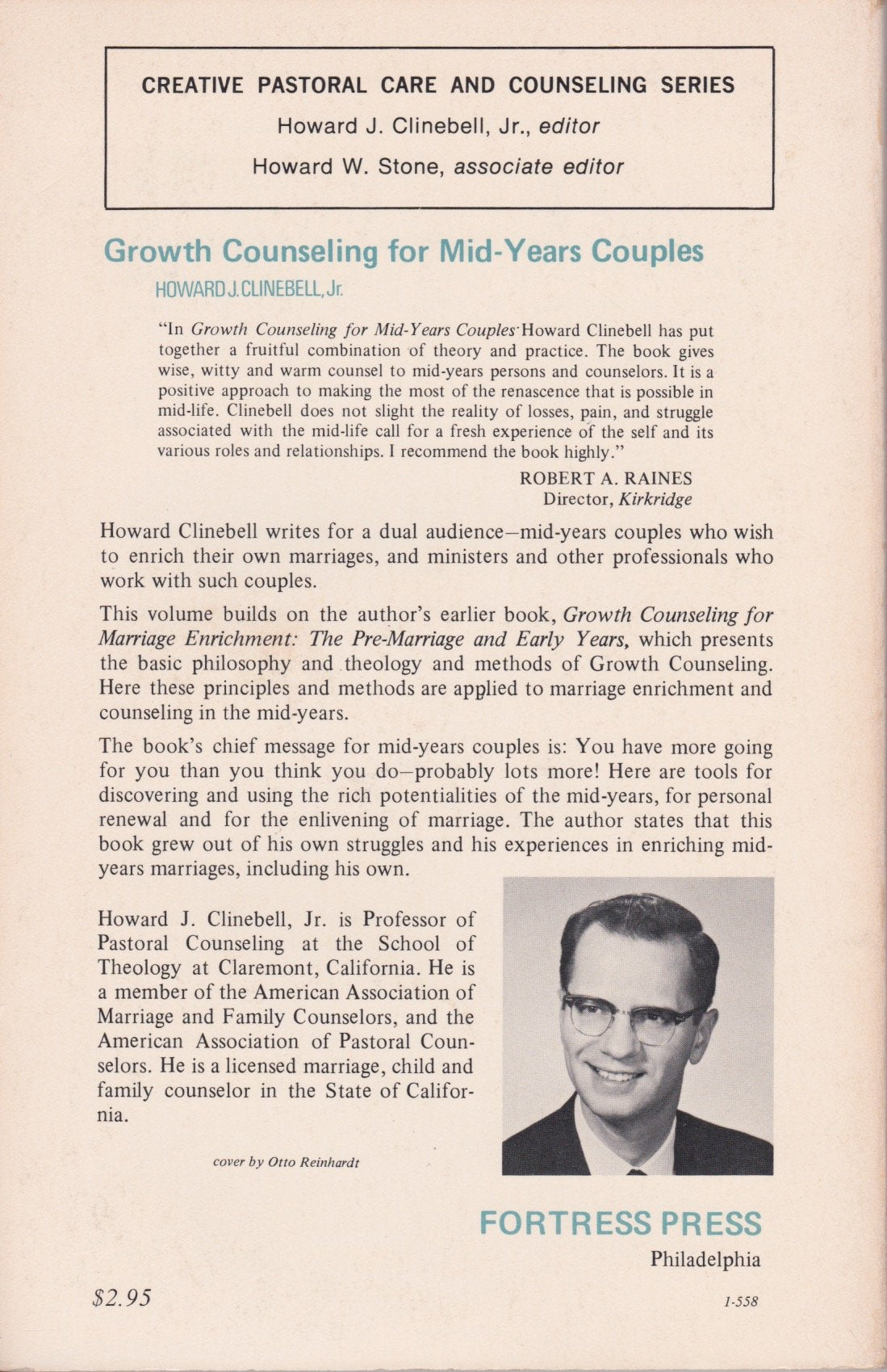 Growth counseling for midyears couples (Creative pastoral care and counseling series),Used