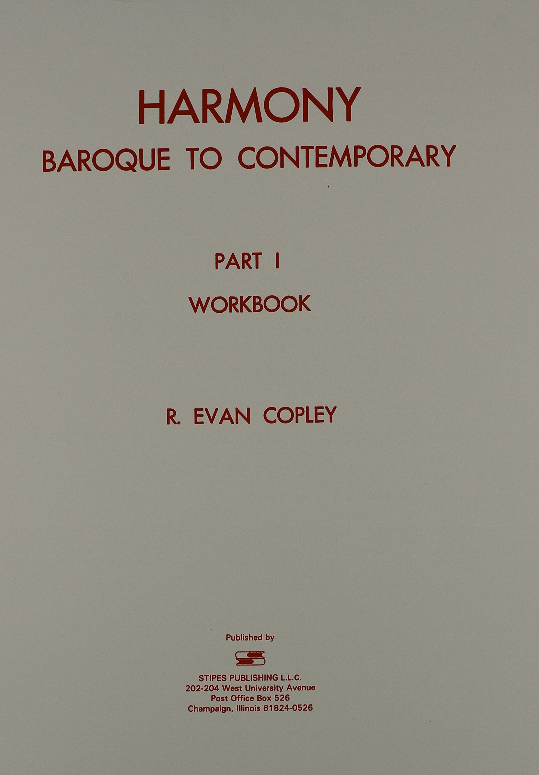 Harmony: Baroque To Contemporary,New