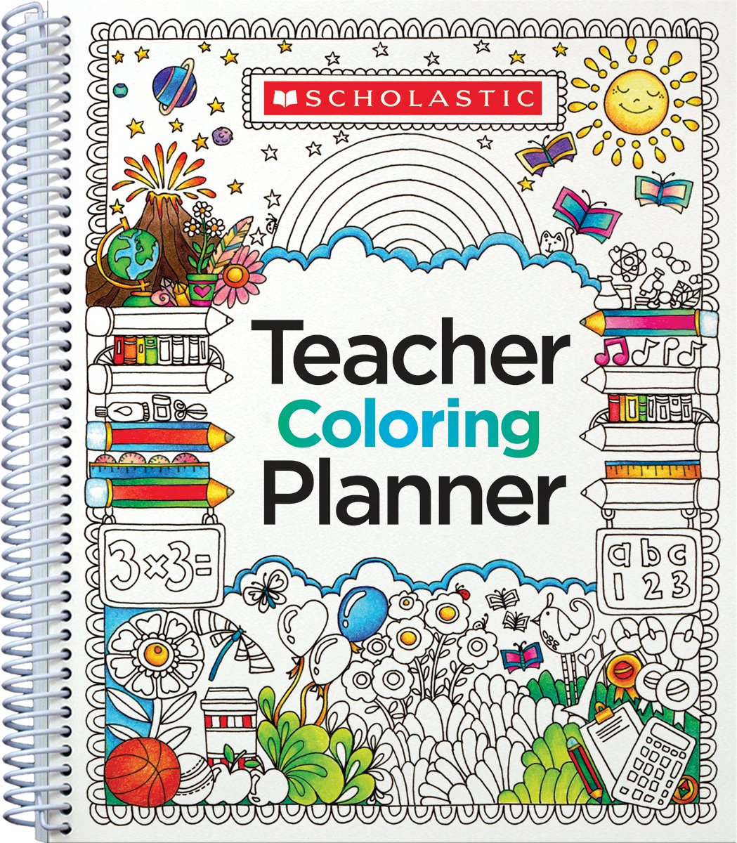 Teacher Coloring Planner,Used