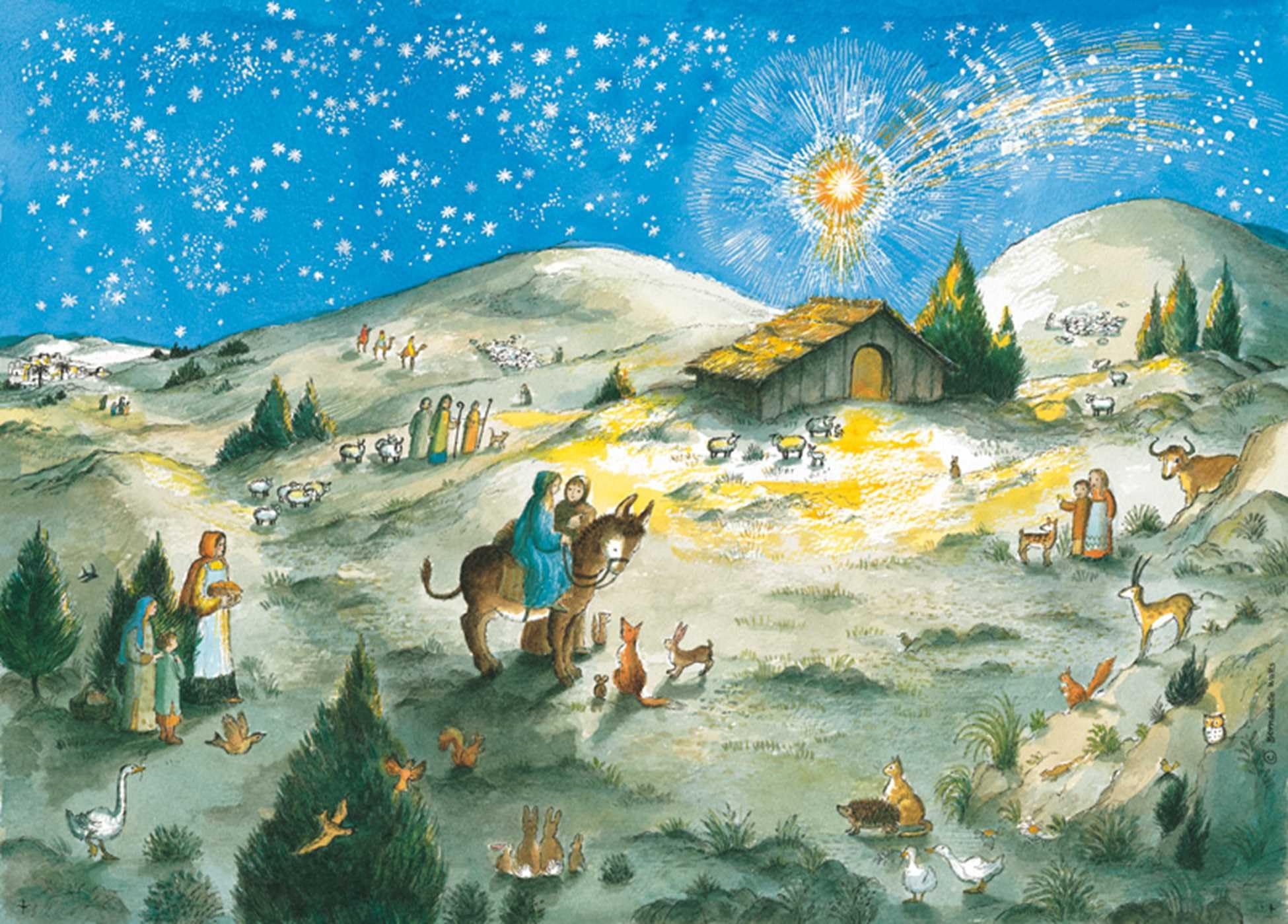 Away in a Manger Advent Calendar,New