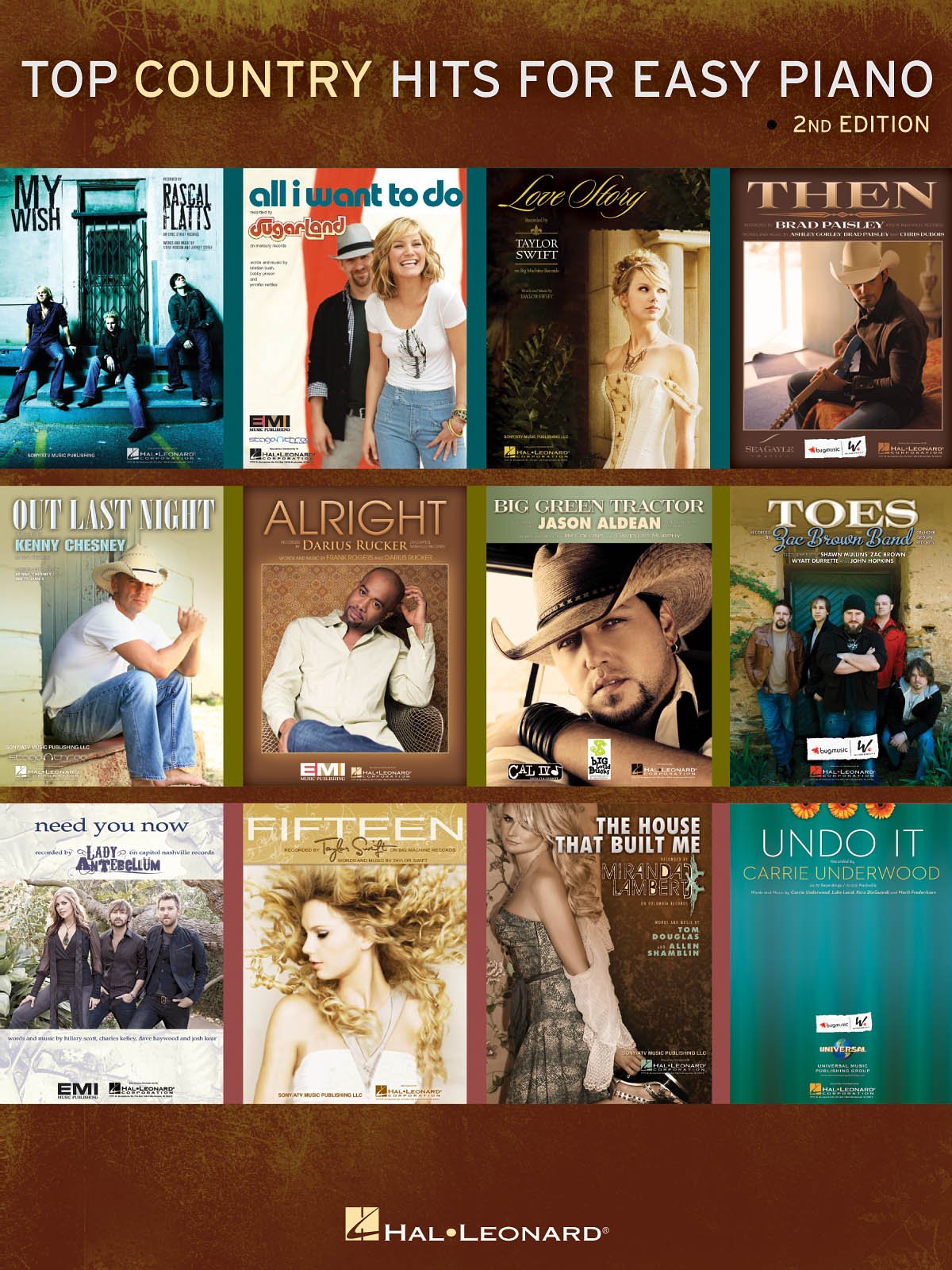 Top Country Hits for Easy Piano,Used