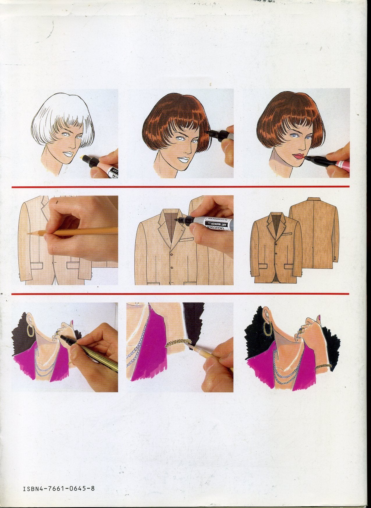 The Use of Markers in Fashion Illustrations (Japanese and English Edition),New