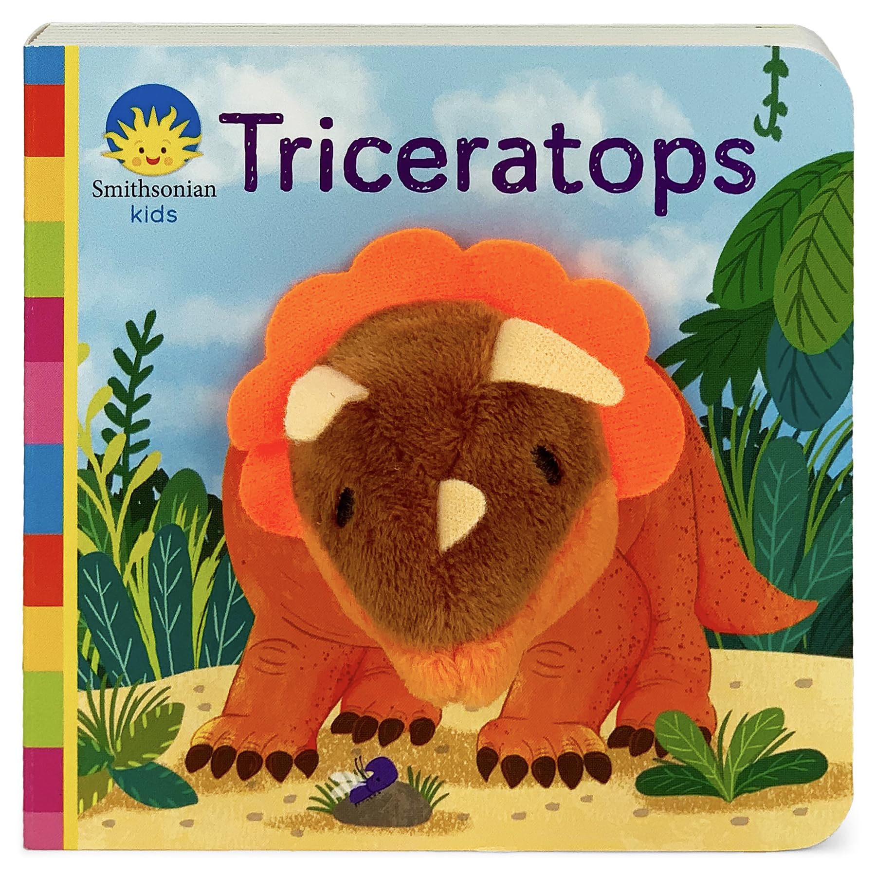 Dinosaur Finger Puppet Board Book From Smithsonian Kids: Triceratops For Little Dinosaur Lovers Ages 1 3,Used
