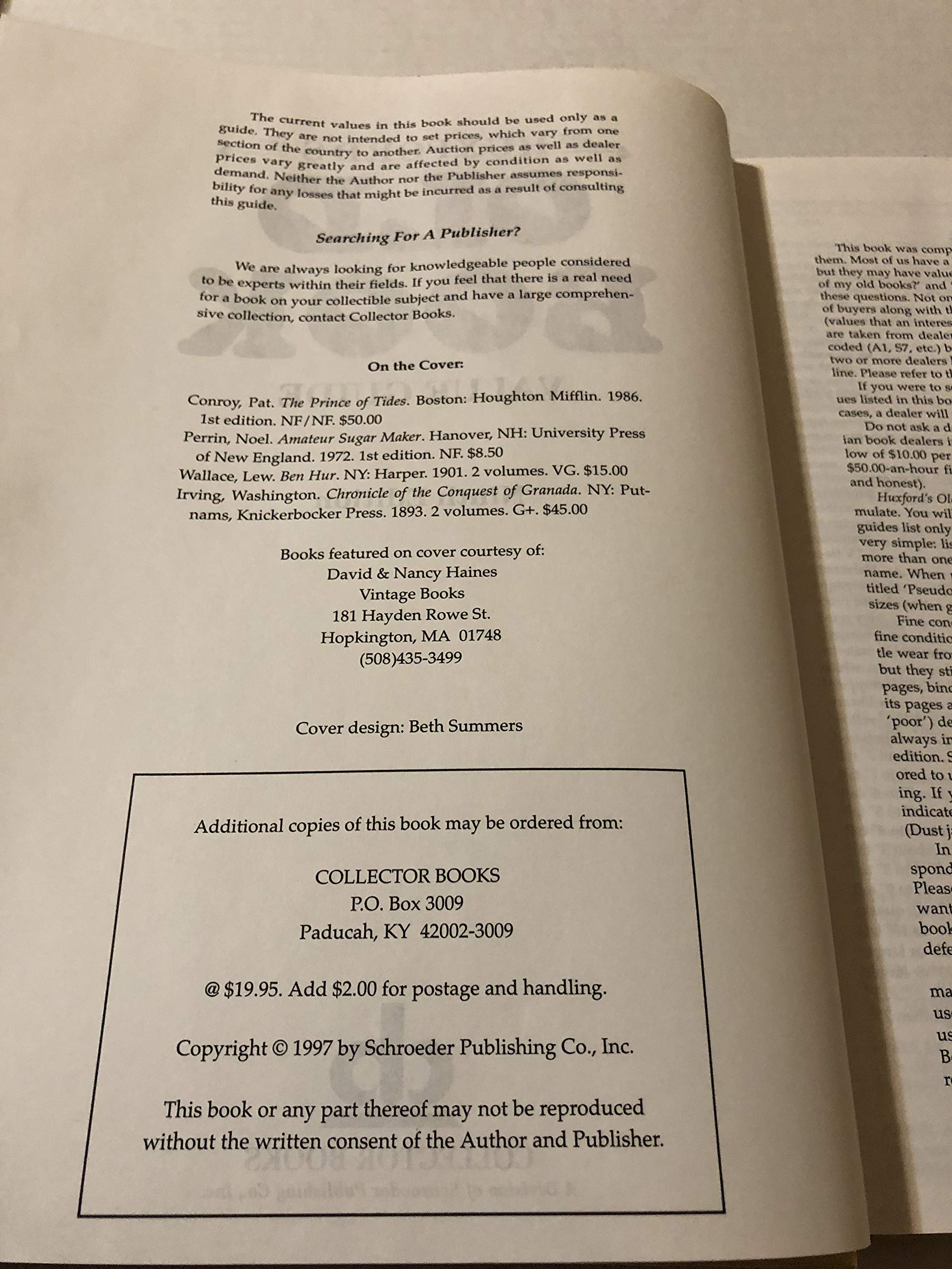Huxford's Old Book Value Guide (9th ed),Used