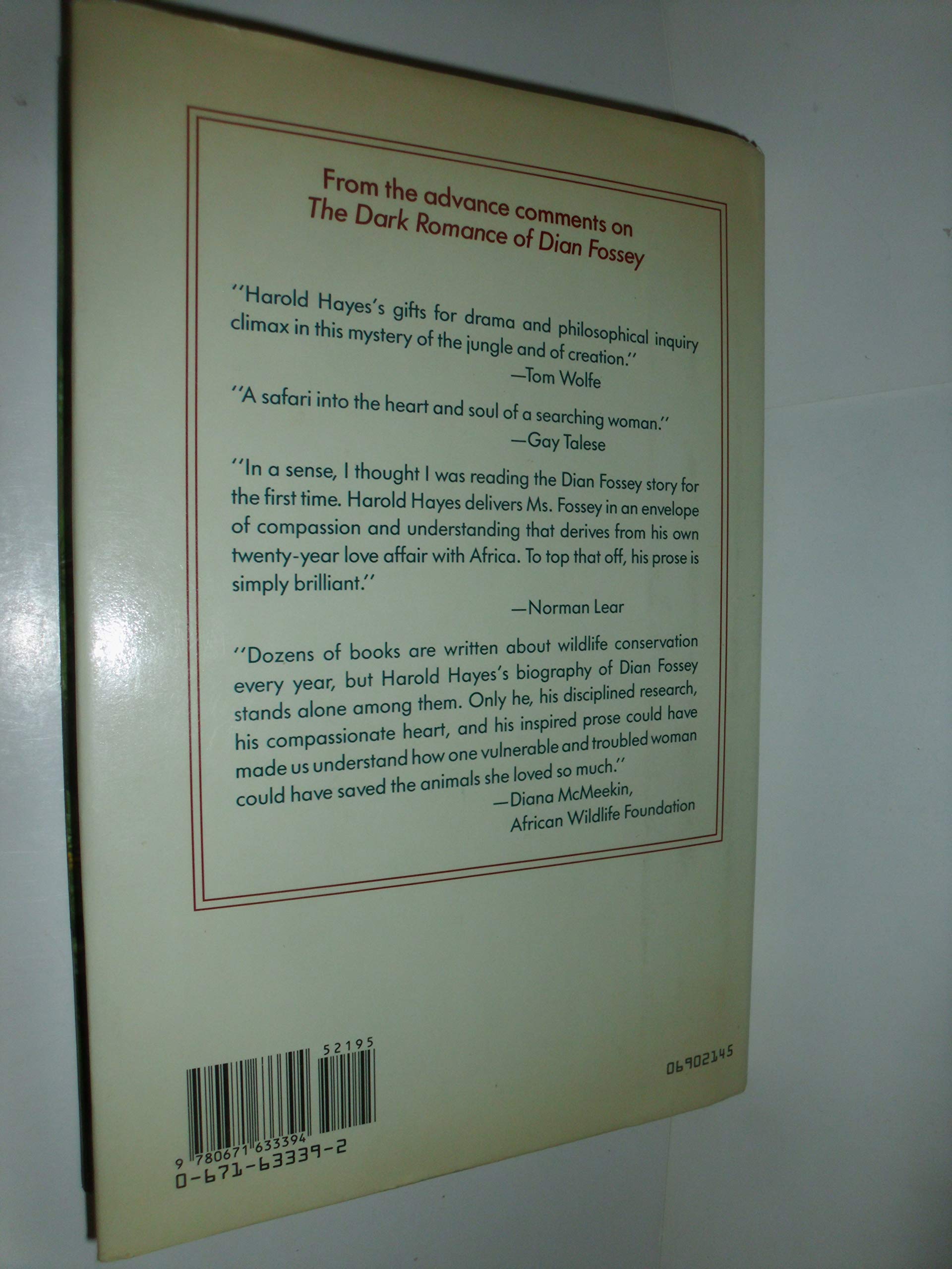 The Dark Romance of Dian Fossey,Used