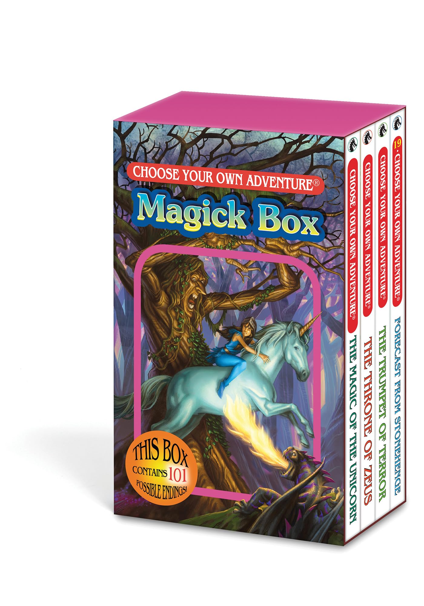 Choose Your Own Adventure 4Book Boxed Set Magick Box (The Magic of the Unicorn, The Throne of Zeus, The Trumpet of Terror, Fore,New