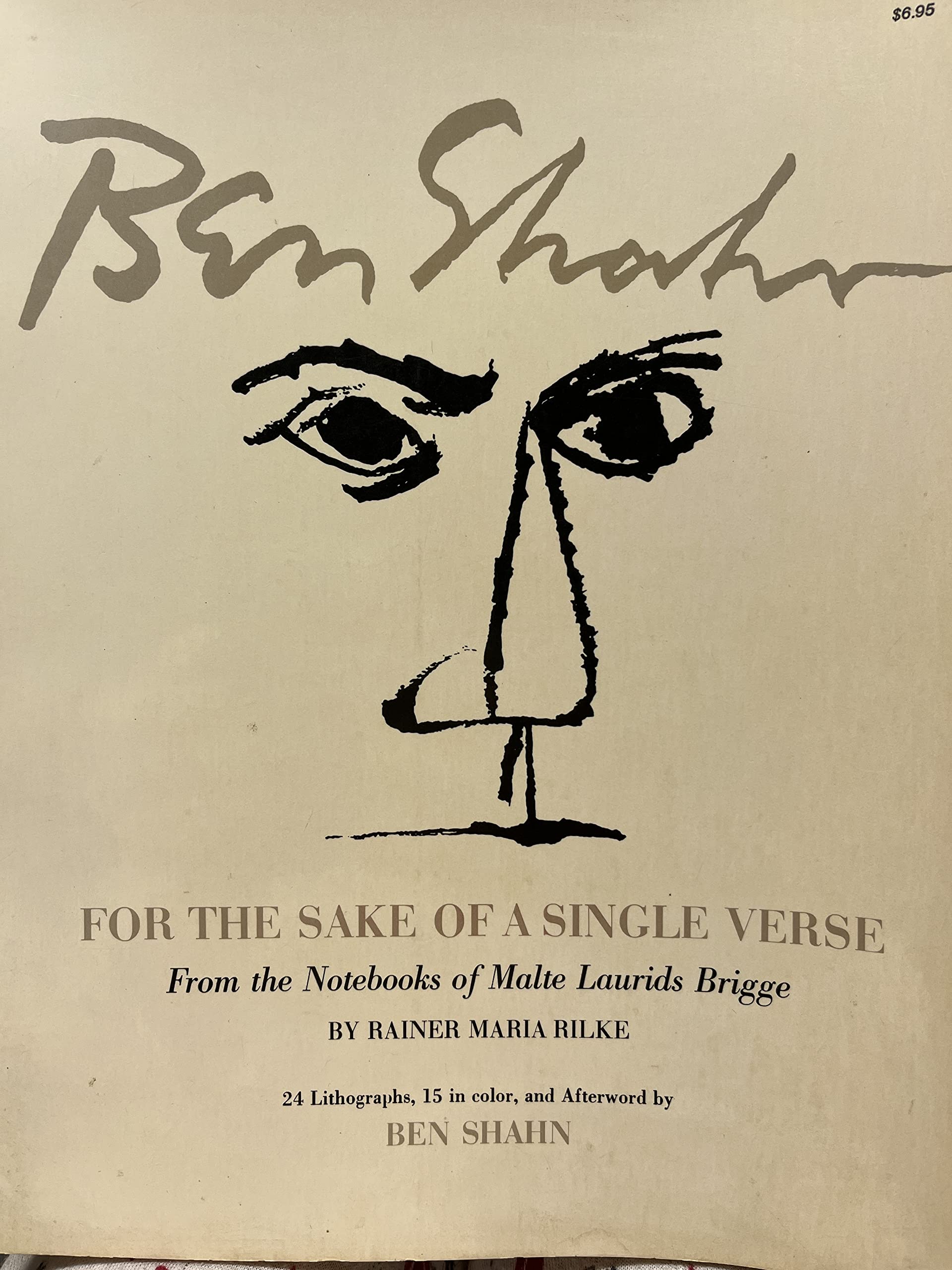 For the Sake of a Single Verse ...: From the Notebooks of Malte Laurids Brigge,Used