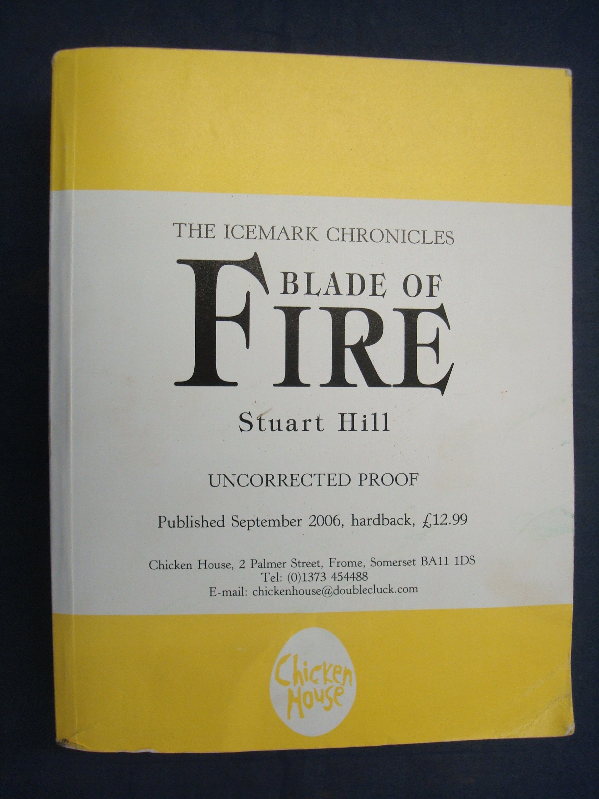 Blade Of Fire (Icemark Chronicles),Used