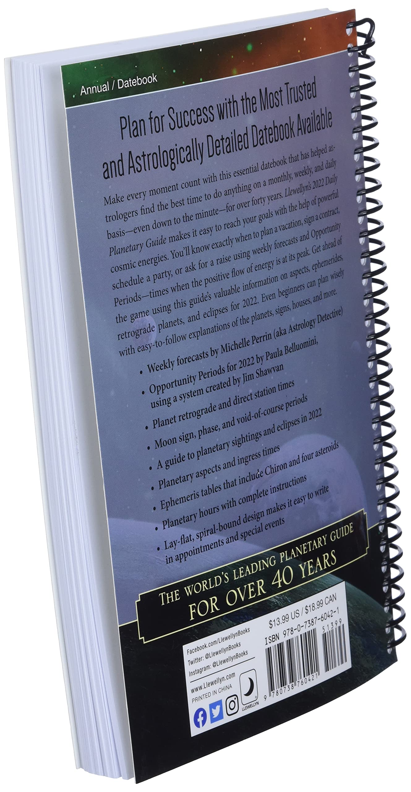 Llewellyn'S 2022 Daily Planetary Guide: Complete Astrology Ataglance,New