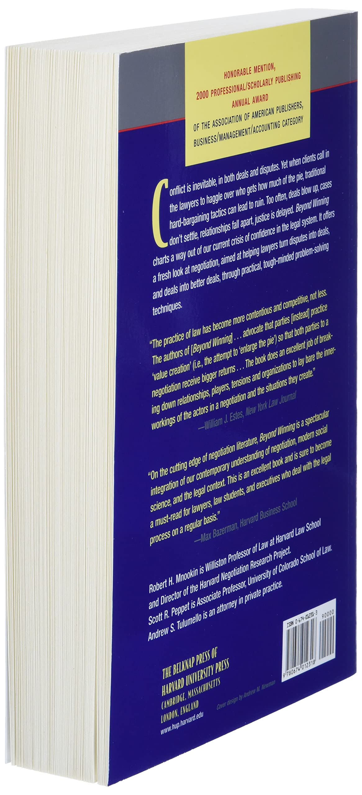 Beyond Winning: Negotiating to Create Value in Deals and Disputes,Used