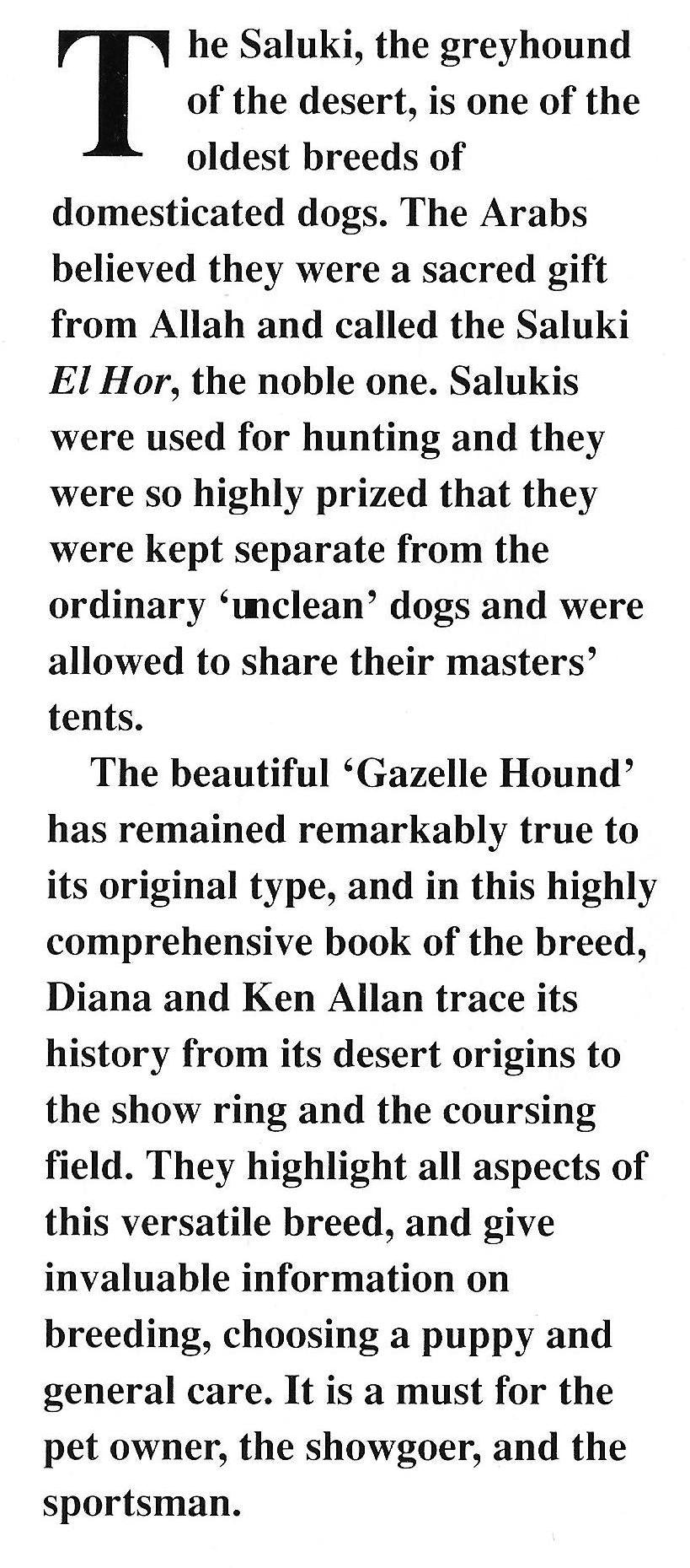 The Complete Saluki,New