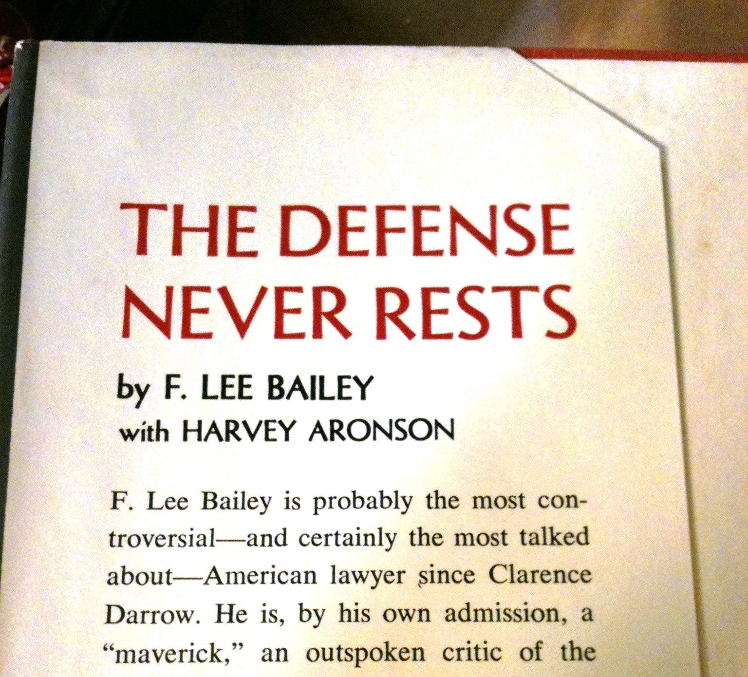 The Defense Never Rests-used