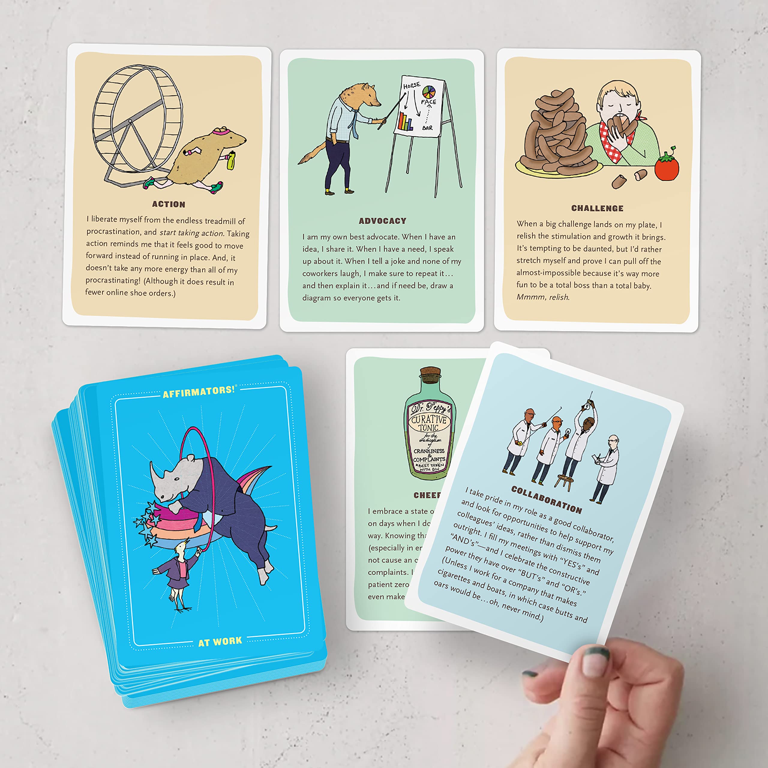 Affirmators! at Work Deck: 50 Affirmation Cards to Help You Help Yourself Without the Selfhelpyness!,Used