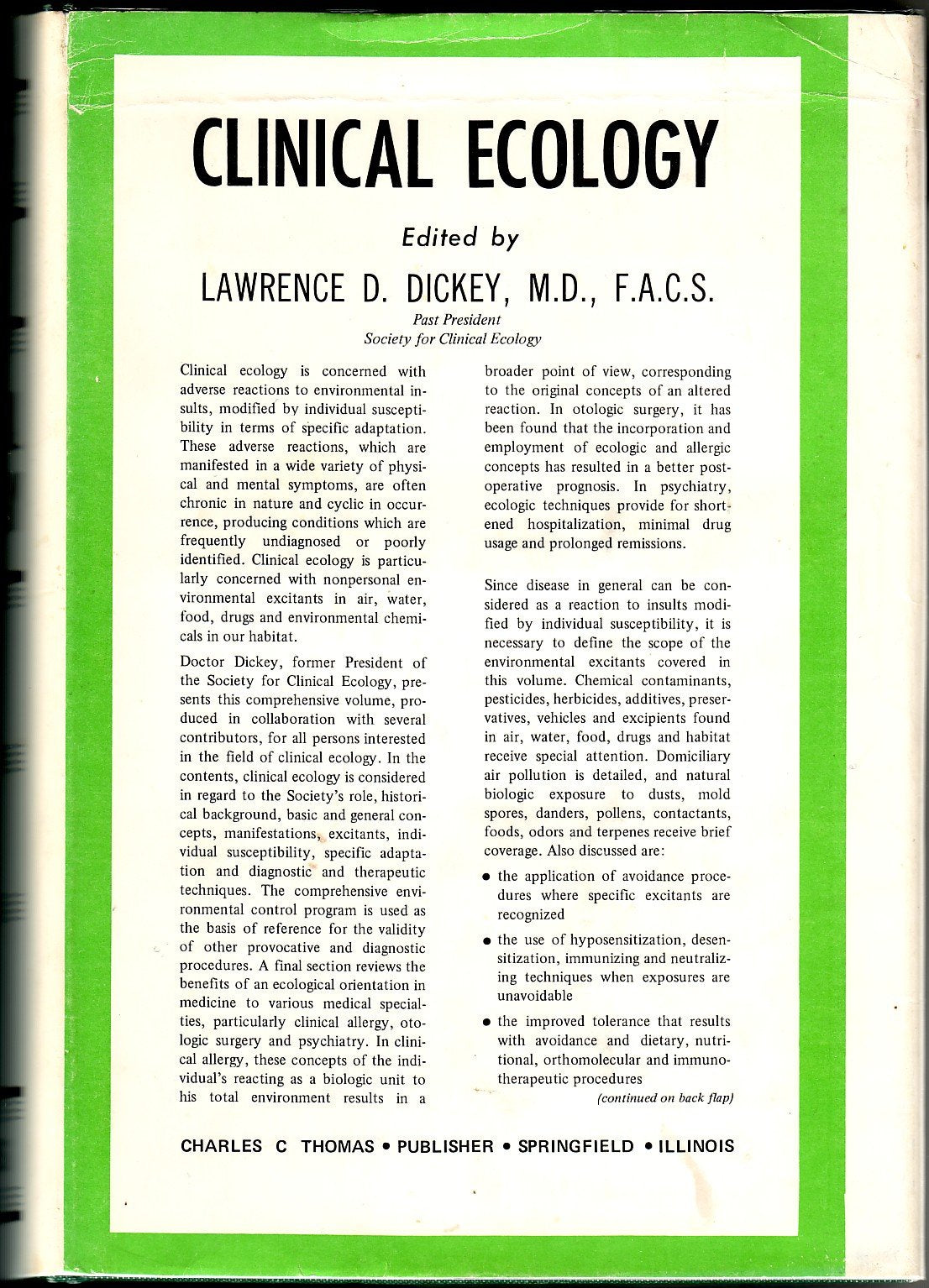 Clinical Ecology