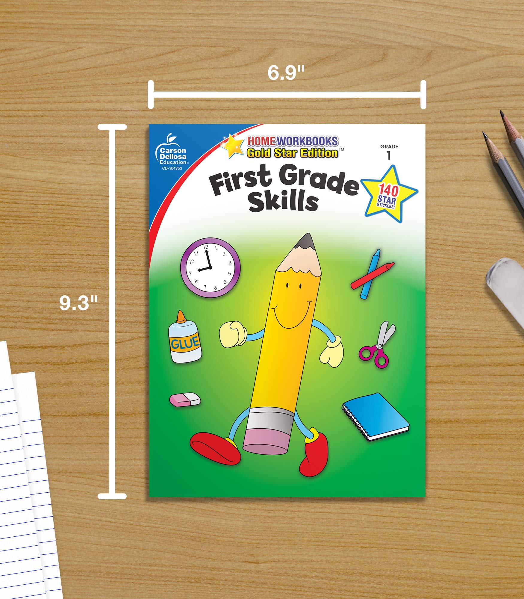 Carson Dellosa All the Skills for First Grade Workbook, Addition, Subtraction, Writing Practice, Phonics, and Reading for 1st Gr,New