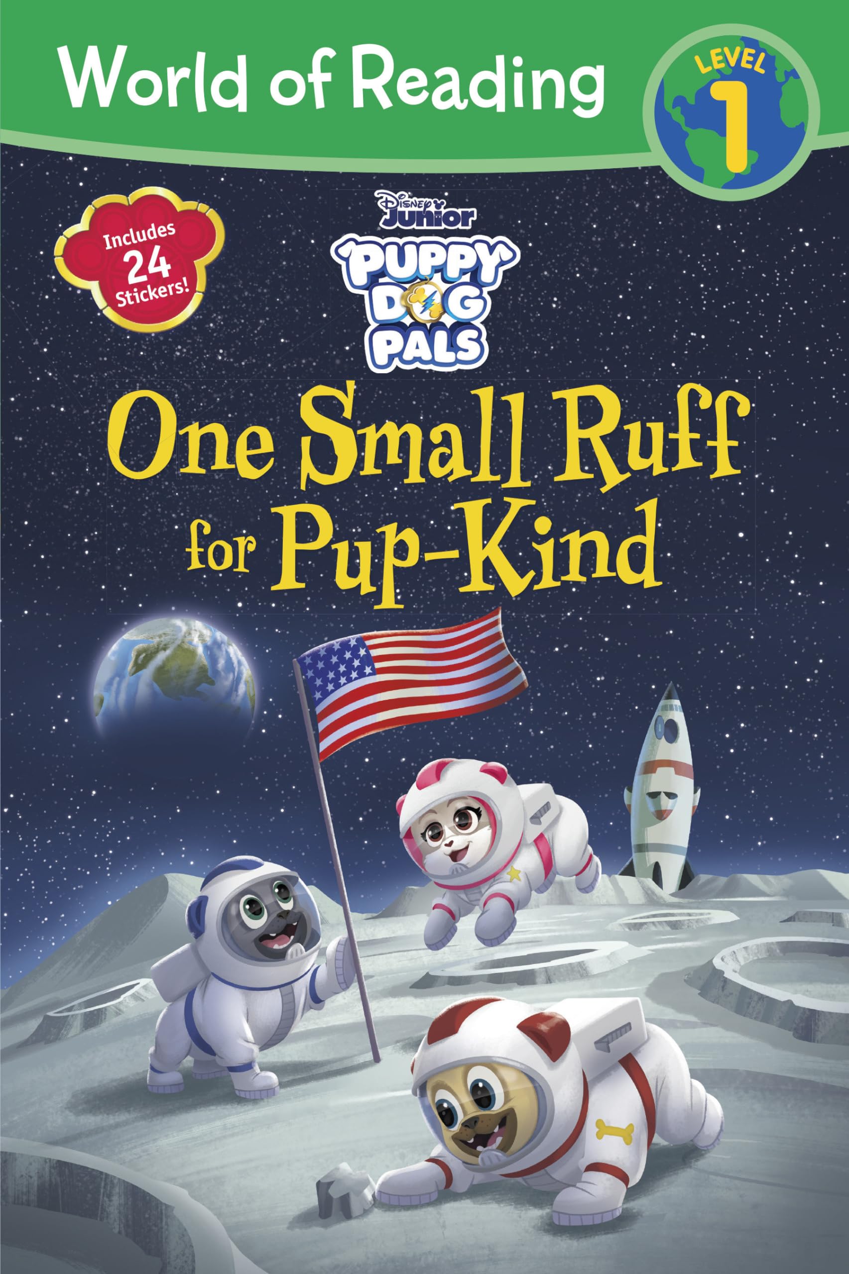 World of Reading: Puppy Dog Pals: One Small Ruff for PupKindReader with Fun Facts,Used