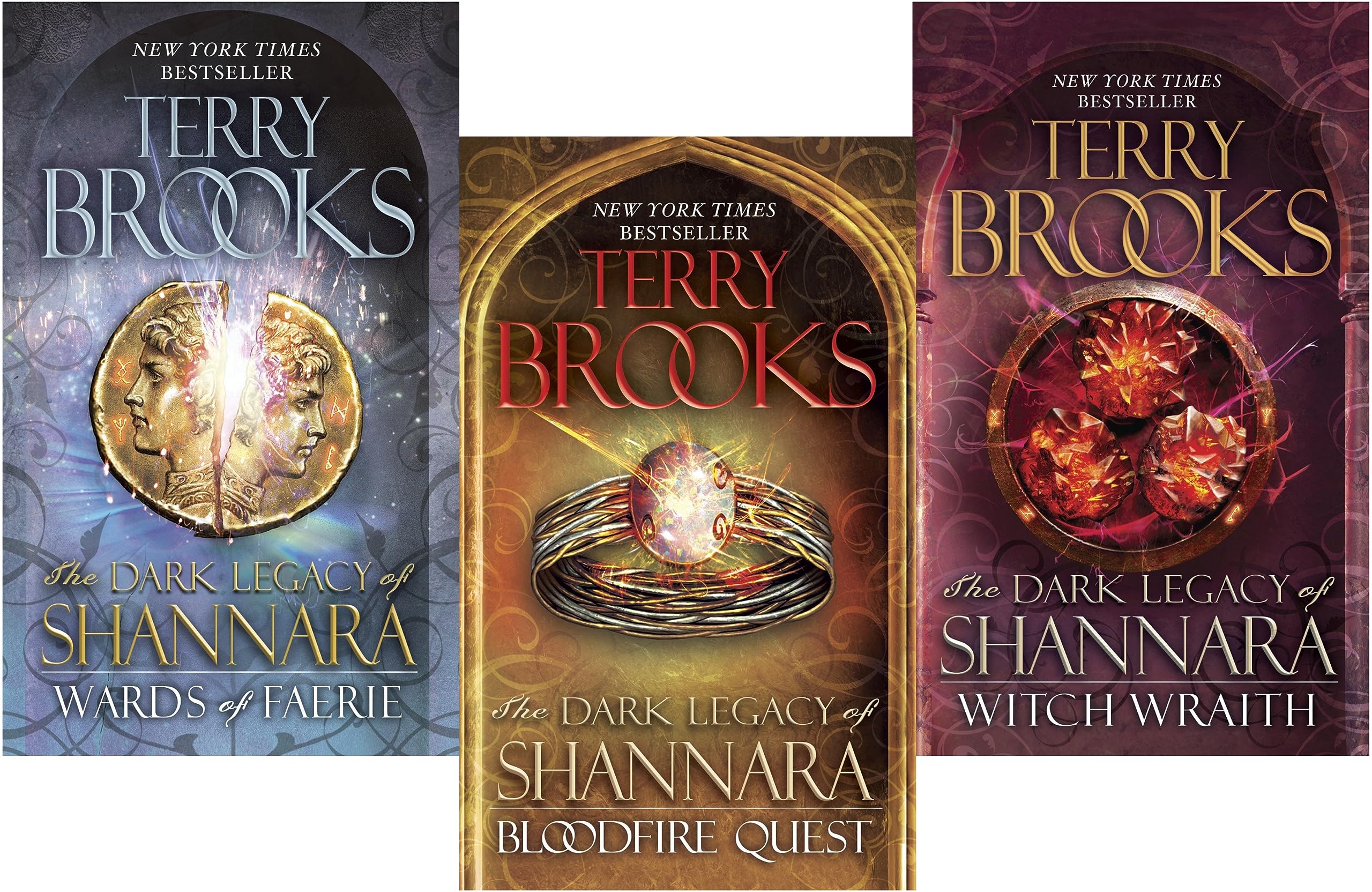 The Dark Legacy Of Shannara Series Terry Brooks 3 Books Collection Set (Wards Of Faerie, Bloodfire Quest, Witch Wraith),New