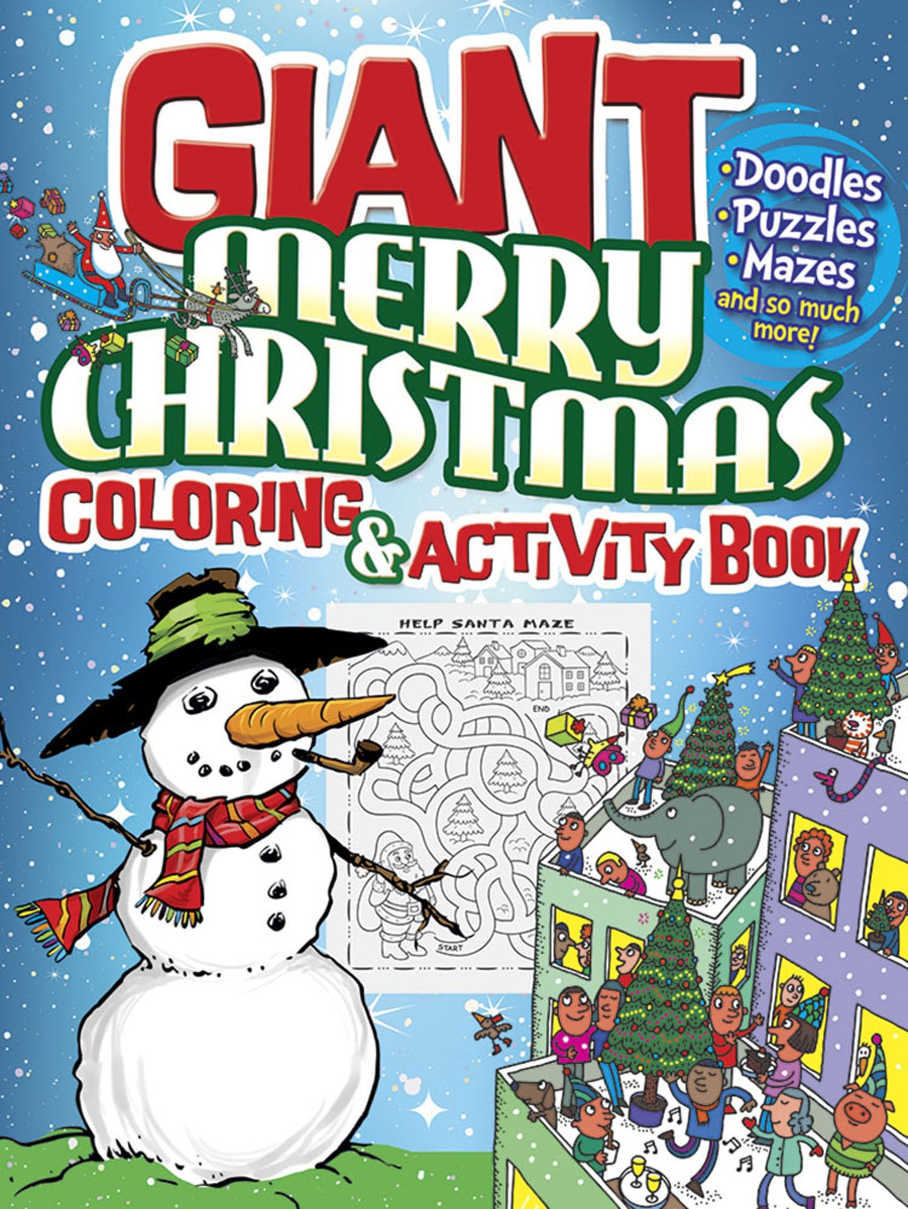 GIANT Merry Christmas Coloring & Activity Book,Used