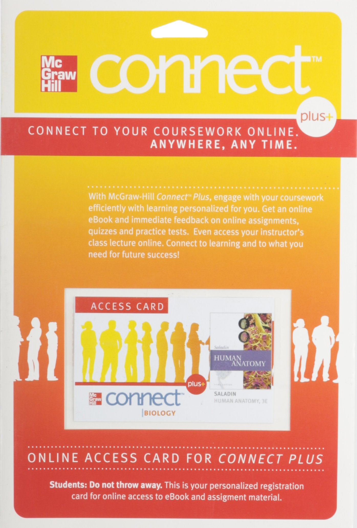 Connect Plus Access Card for Human Anatomy includes APR & PhILS,Used
