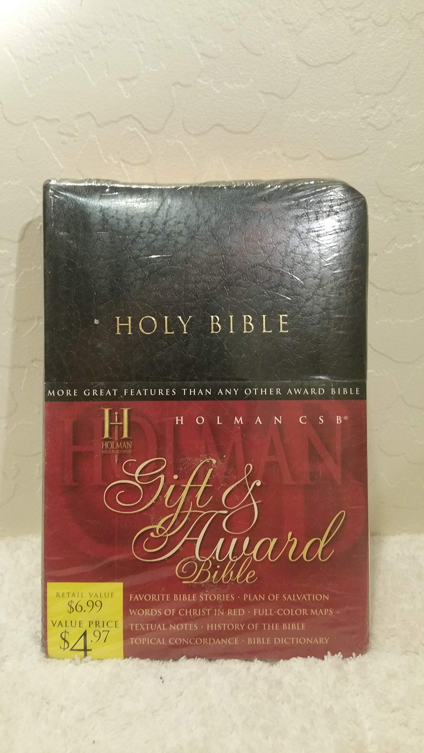 Hcsb Gift & Award Bible, Black Imitation Leather