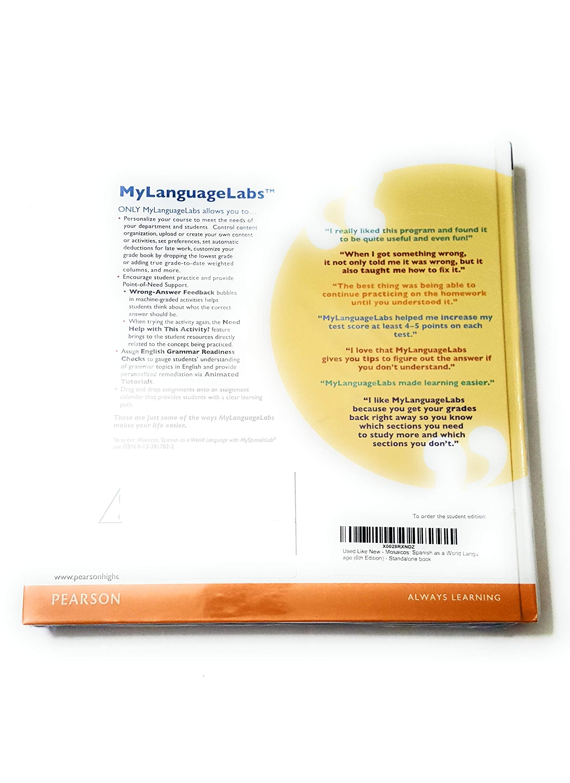 Mosaicos: Spanish as a World Language (6th Edition)  Standalone book,New