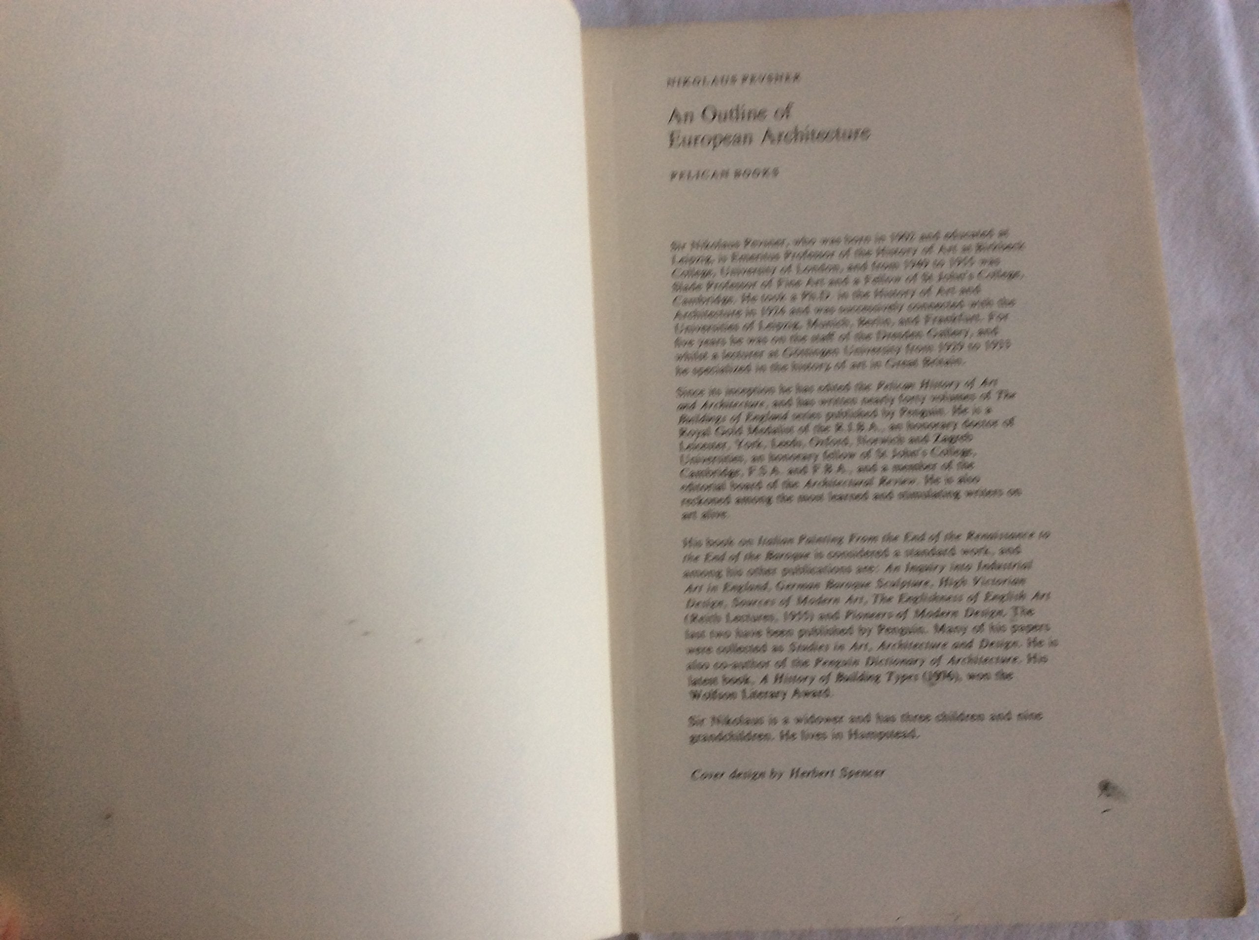 AN Outline of European Architecture,New